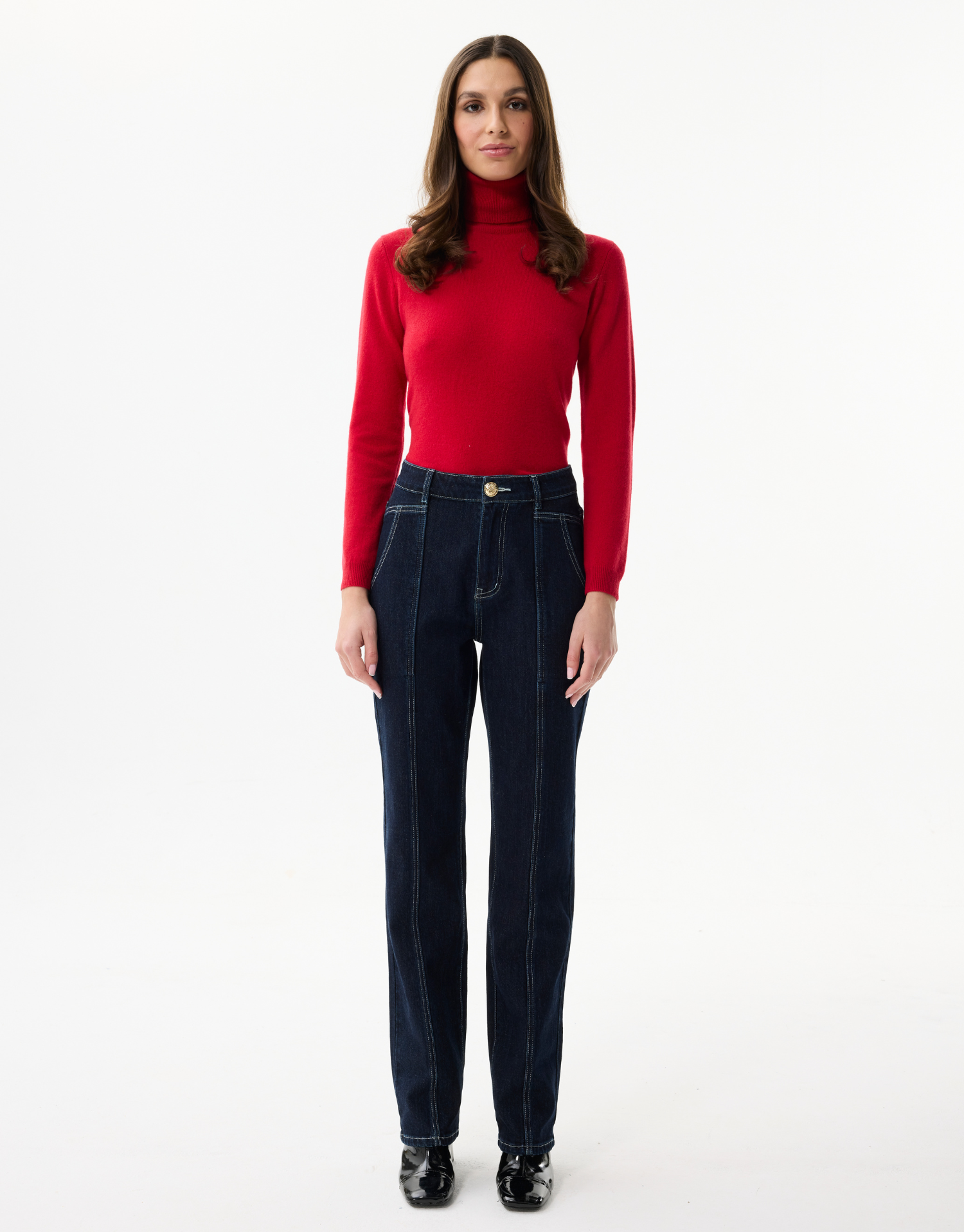 Pantalon femme en coton denim