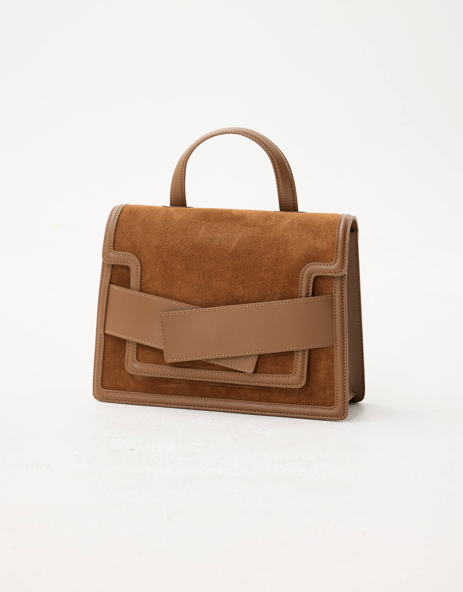 Sac Leo leer suède