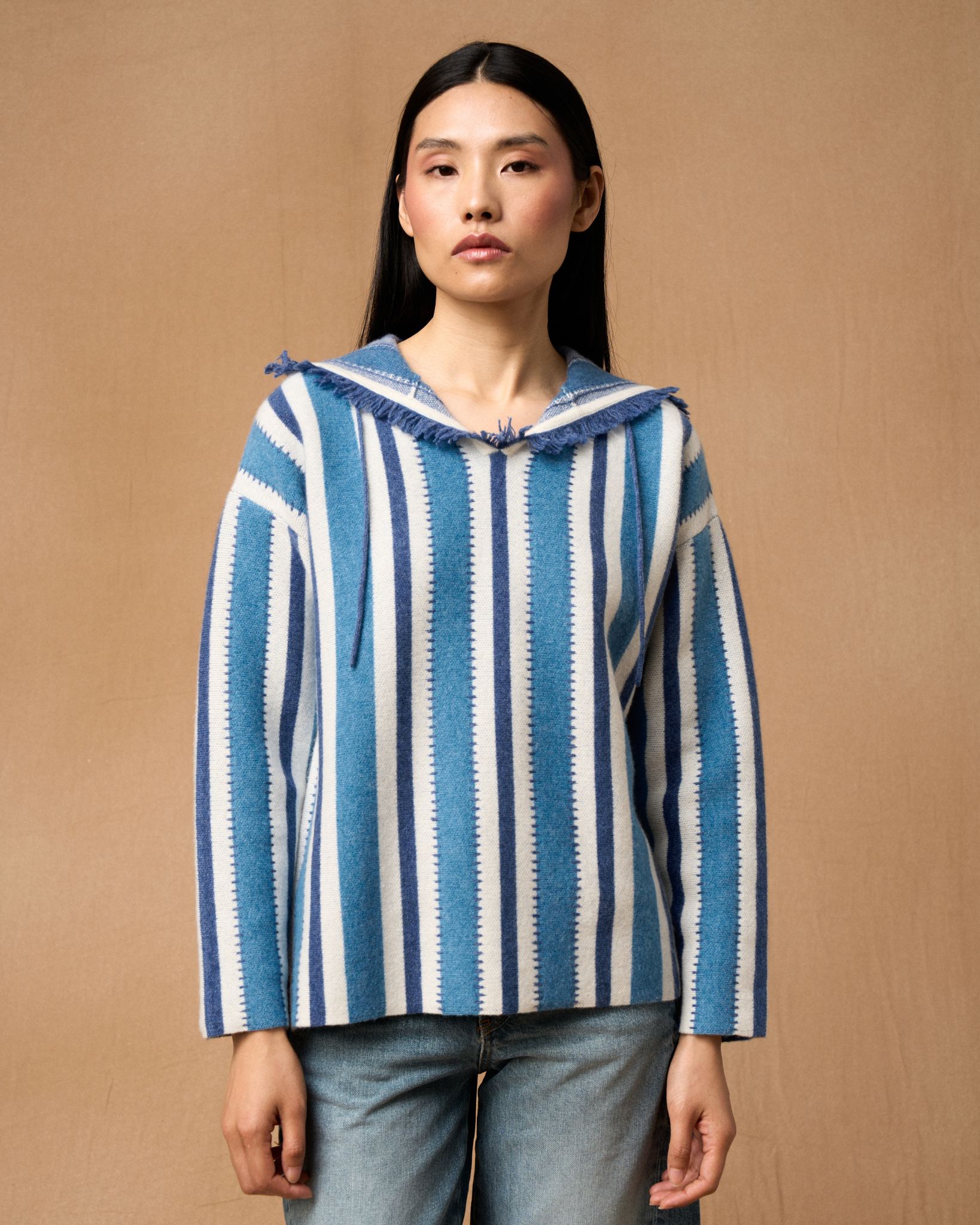 Pull Neil met capuchon van kasjmier