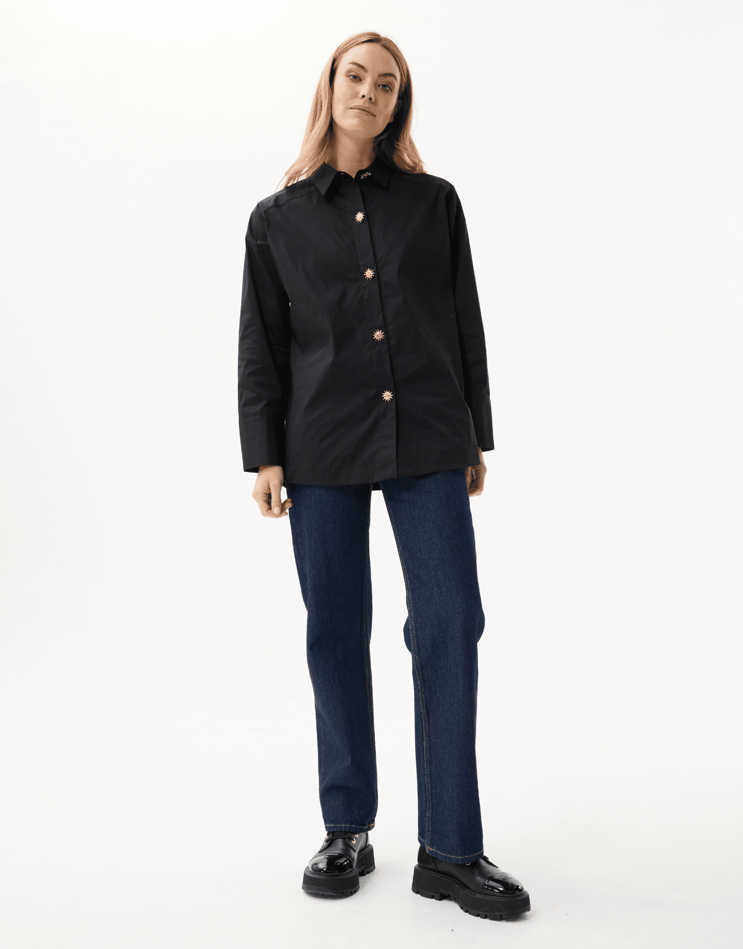 Chemise boutons bijoux