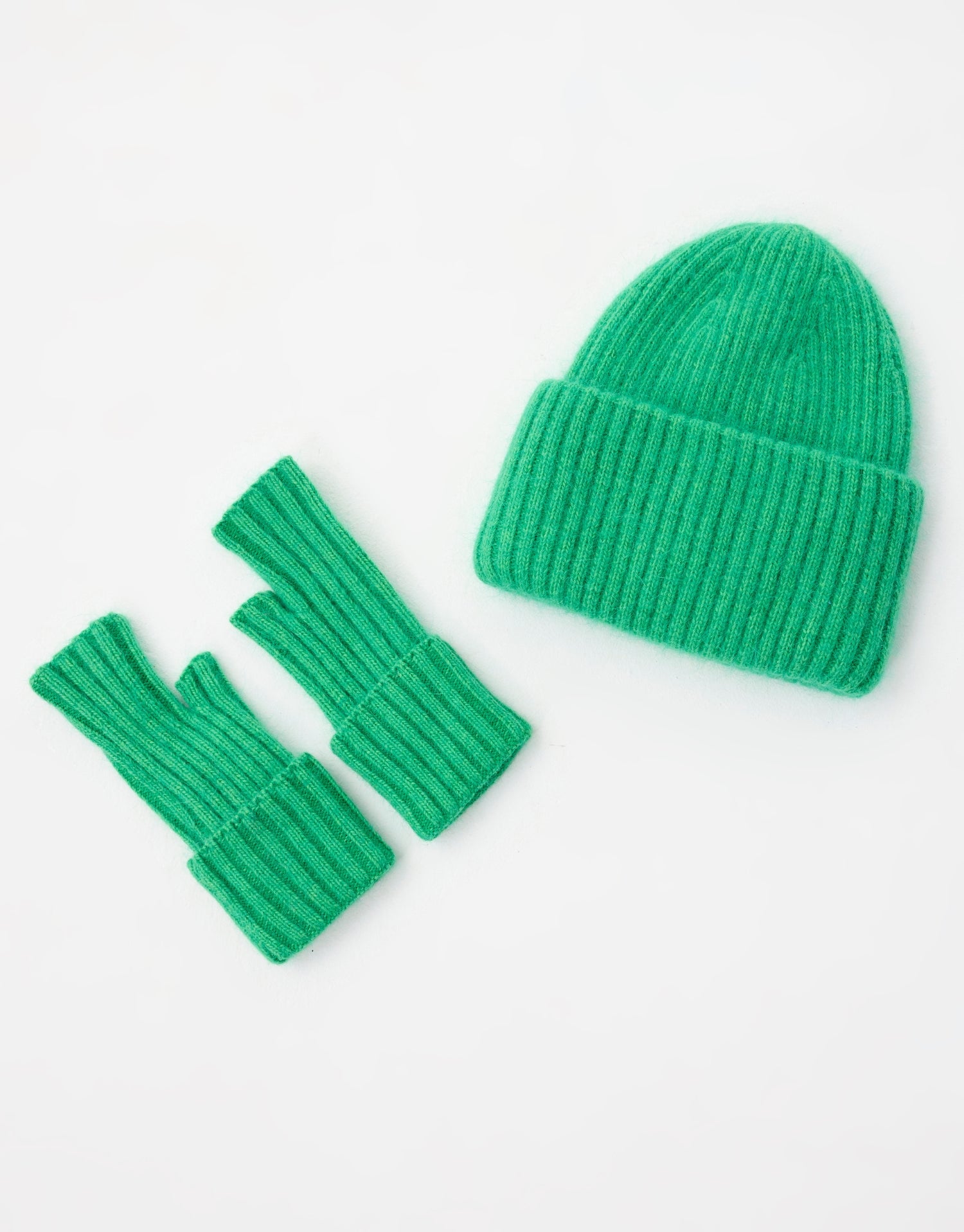 Set muts & wanten van konijnenbont
