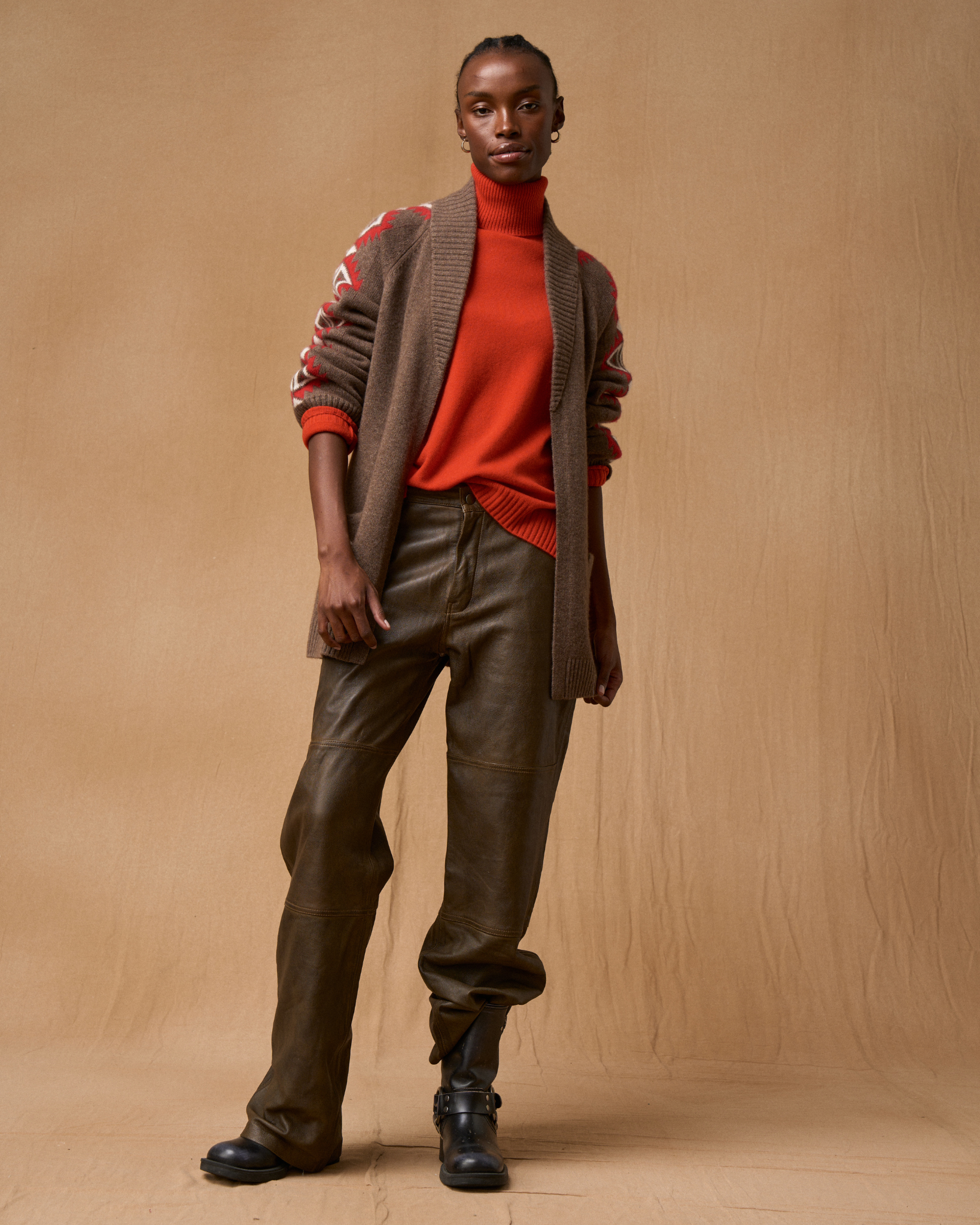 Sage long cashmere cardigan