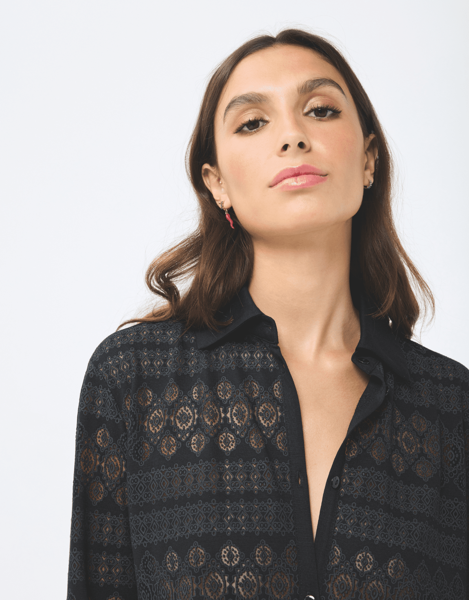 Chemise en dentelle noire