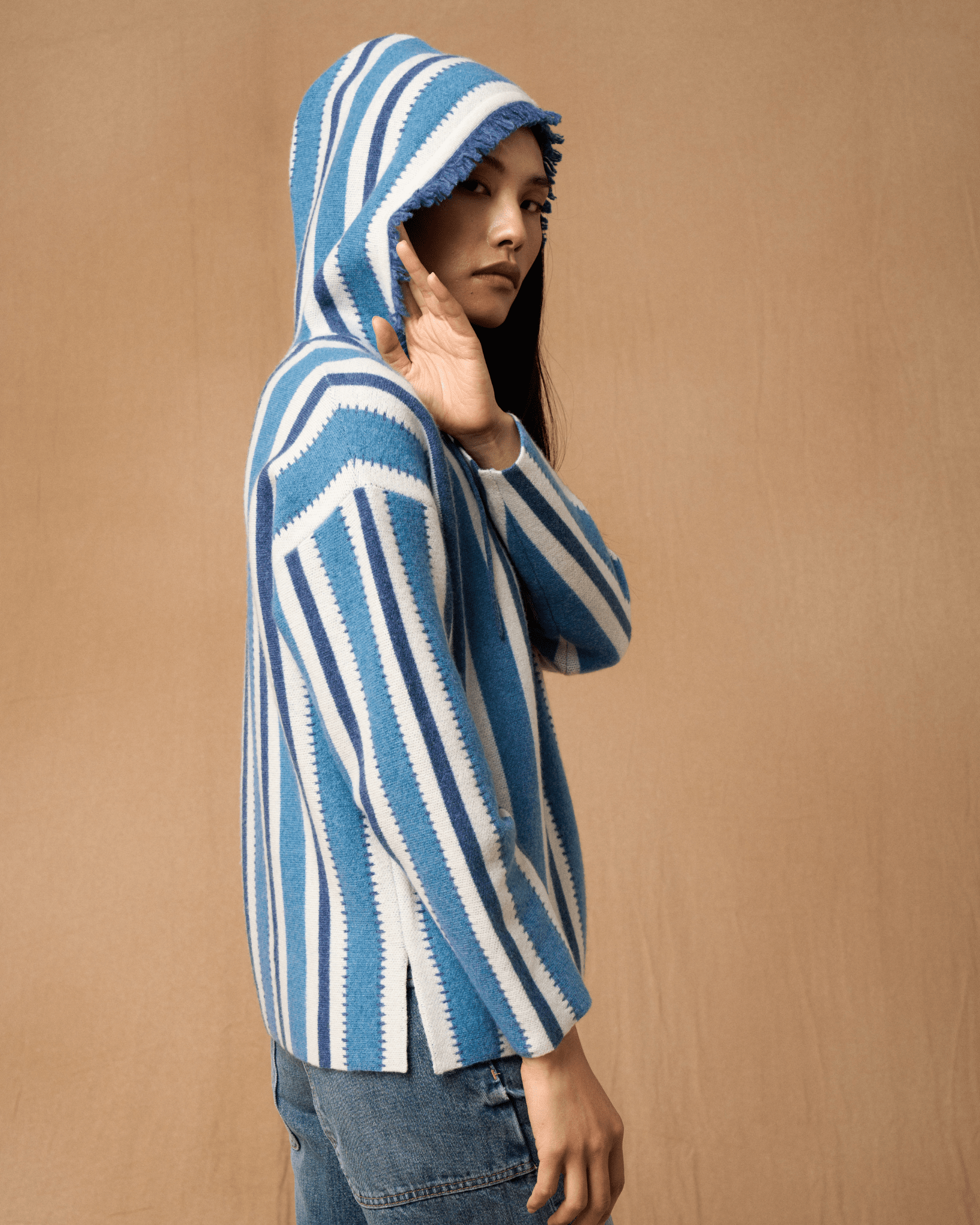 pull à capuche en cachemire