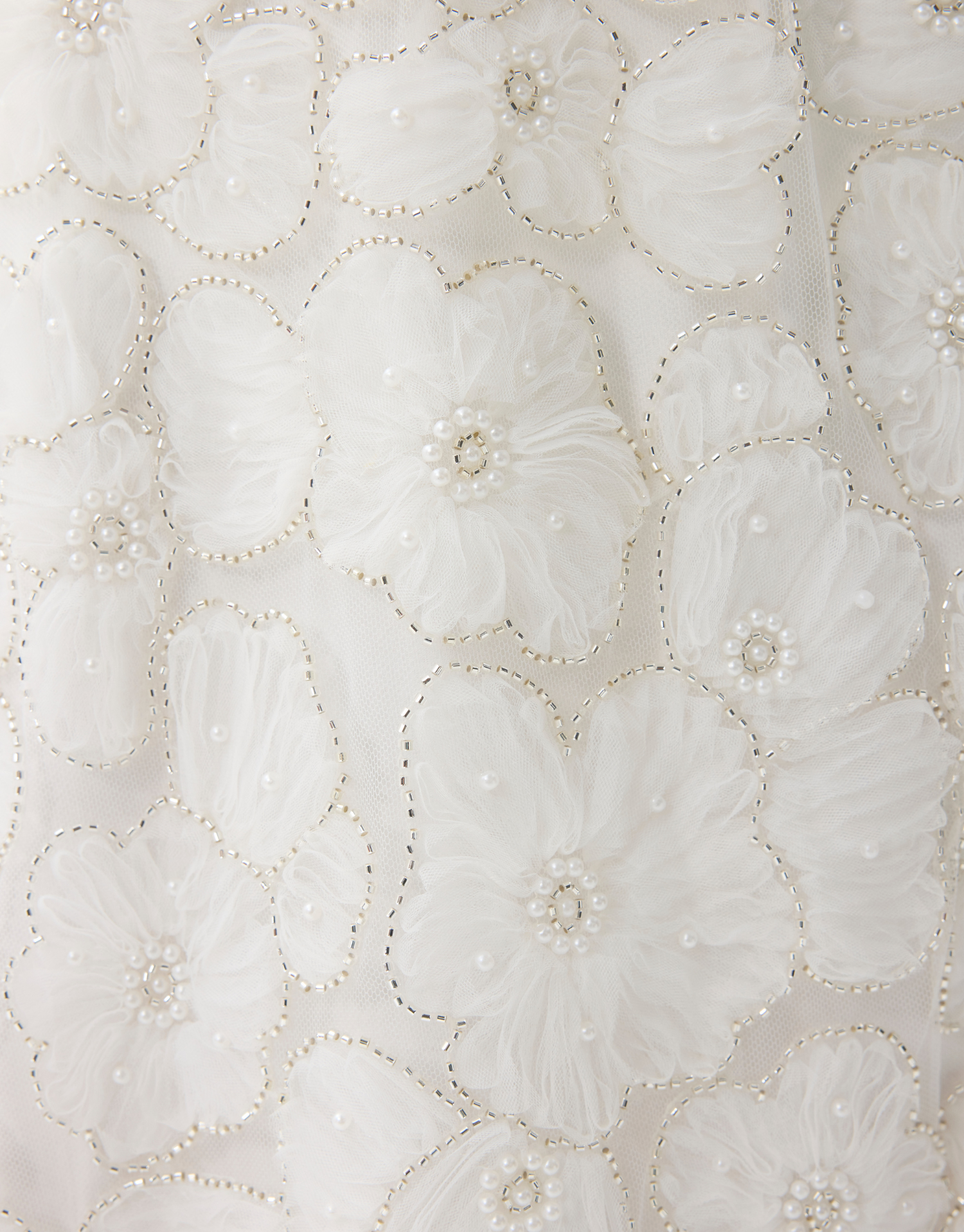 Jupe midi femme en dentelle fleurie
