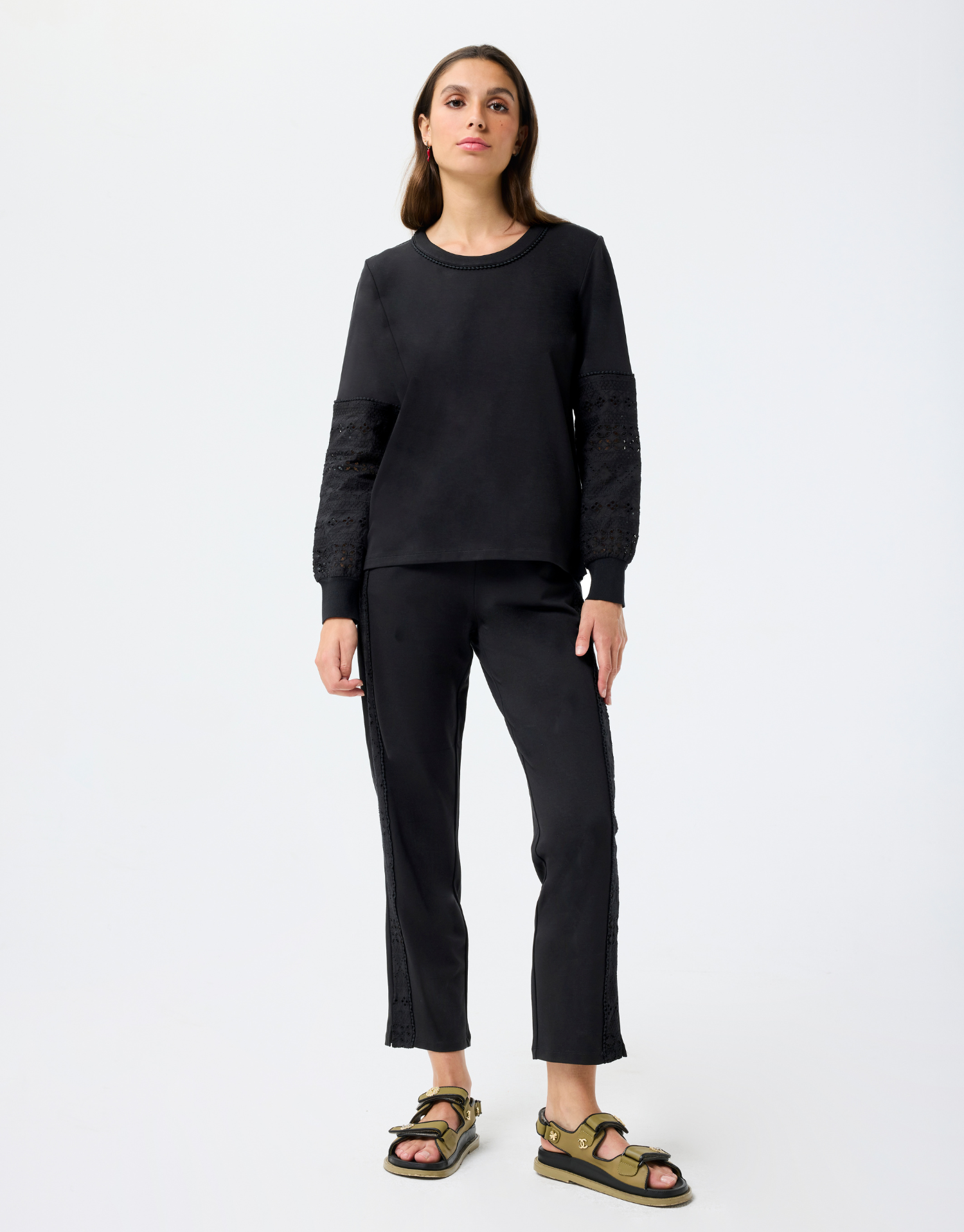 Pull Léa met kanten mouwen