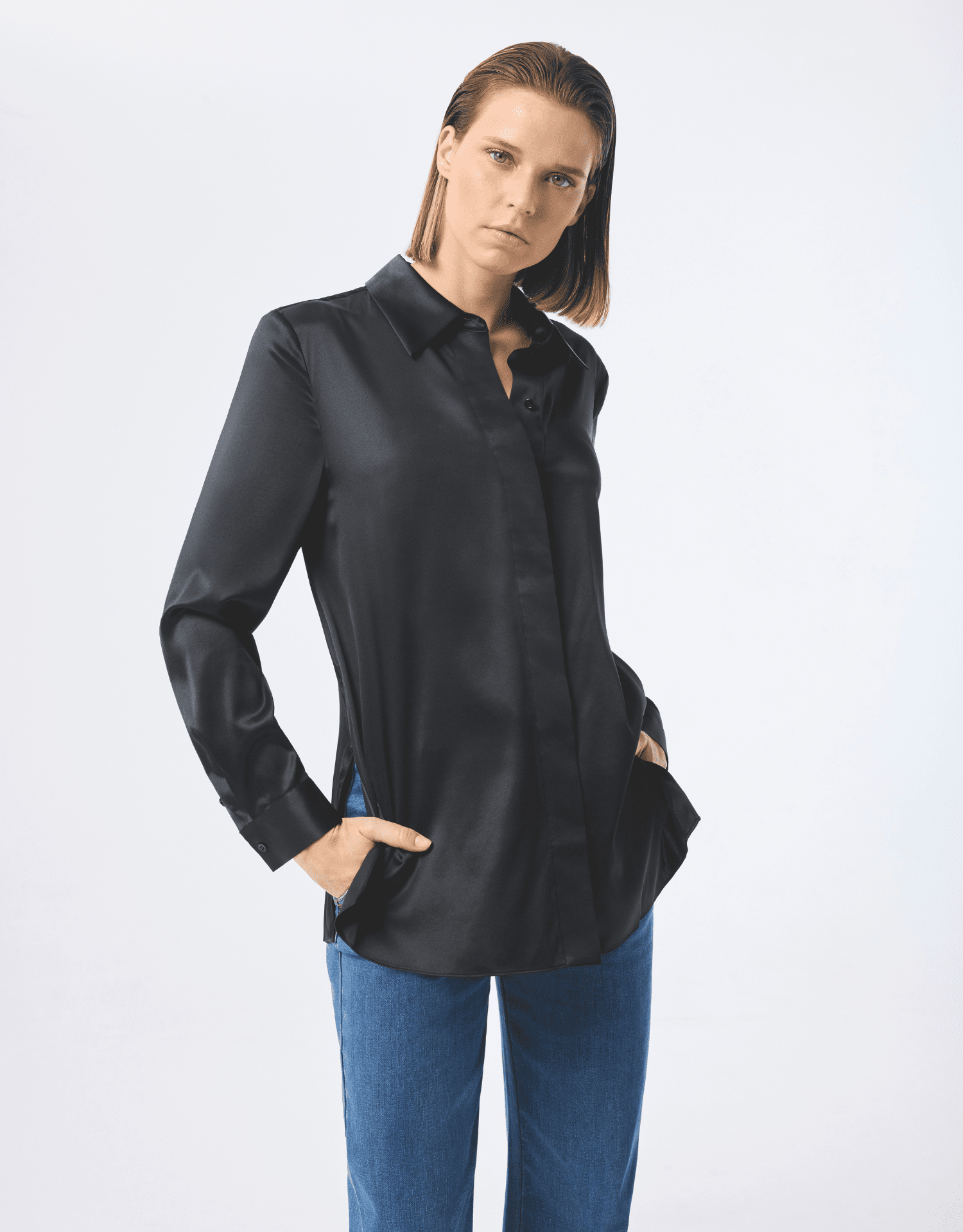 Chemise satinée