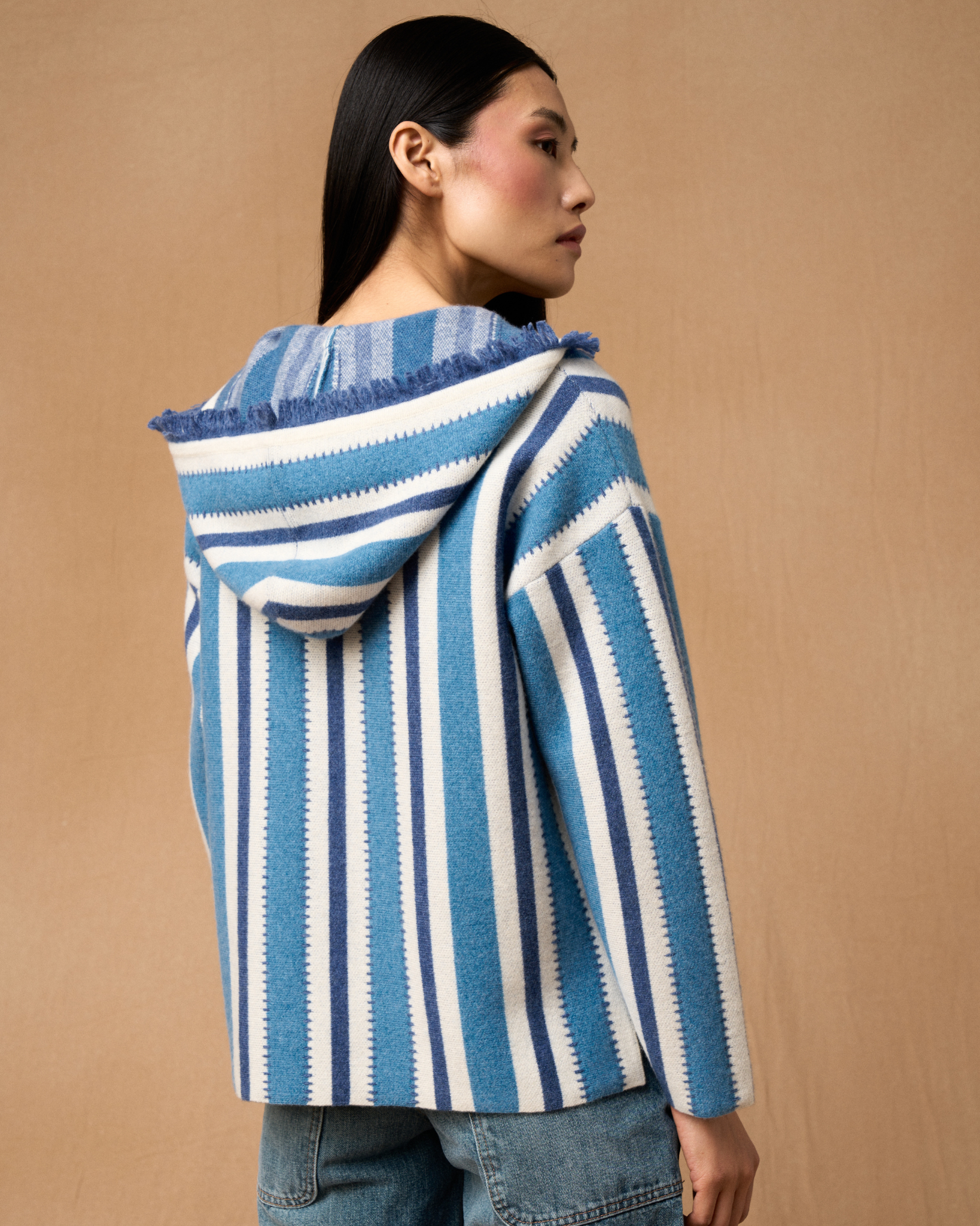Pull Neil met capuchon van kasjmier