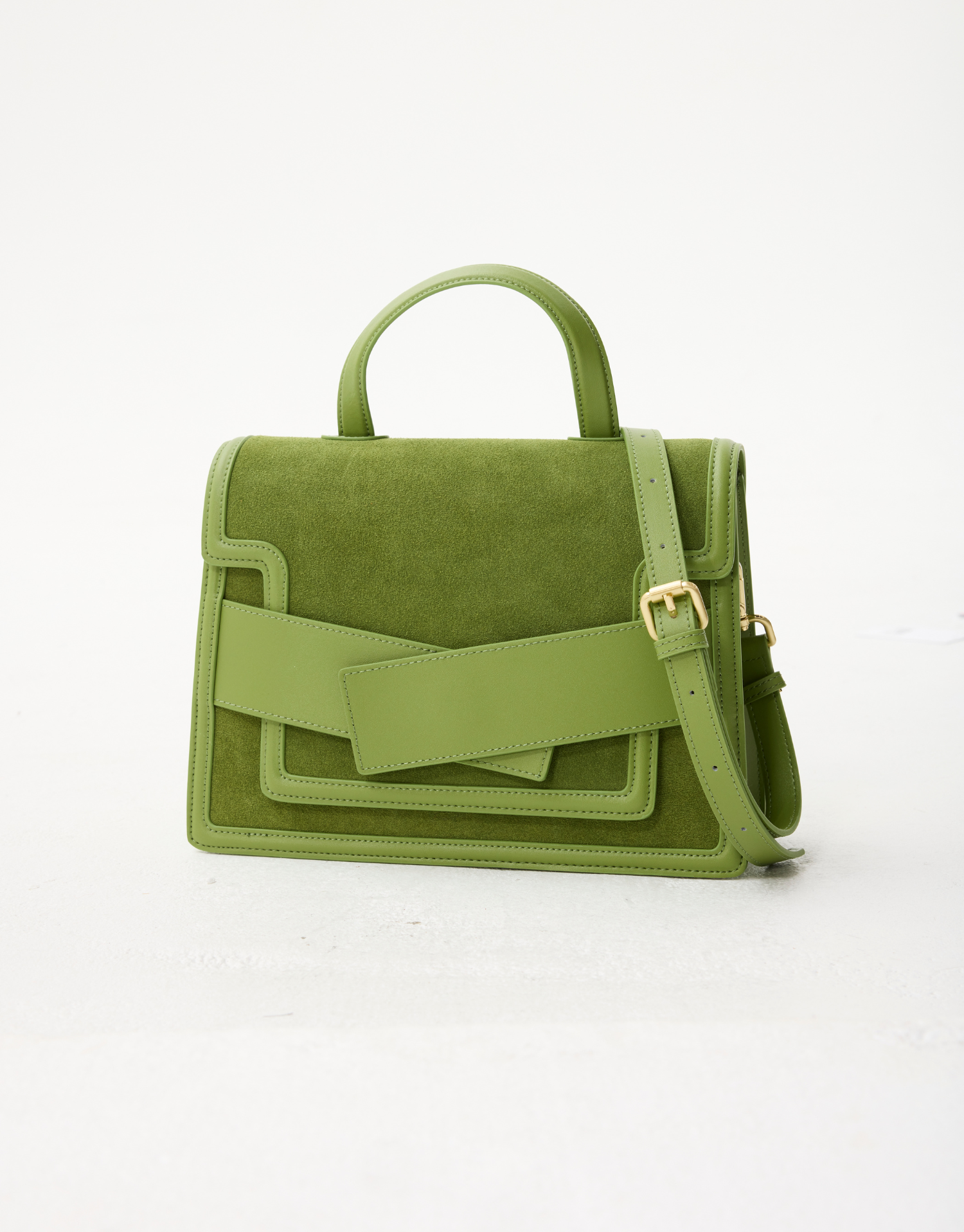 Sac Leo leer suède