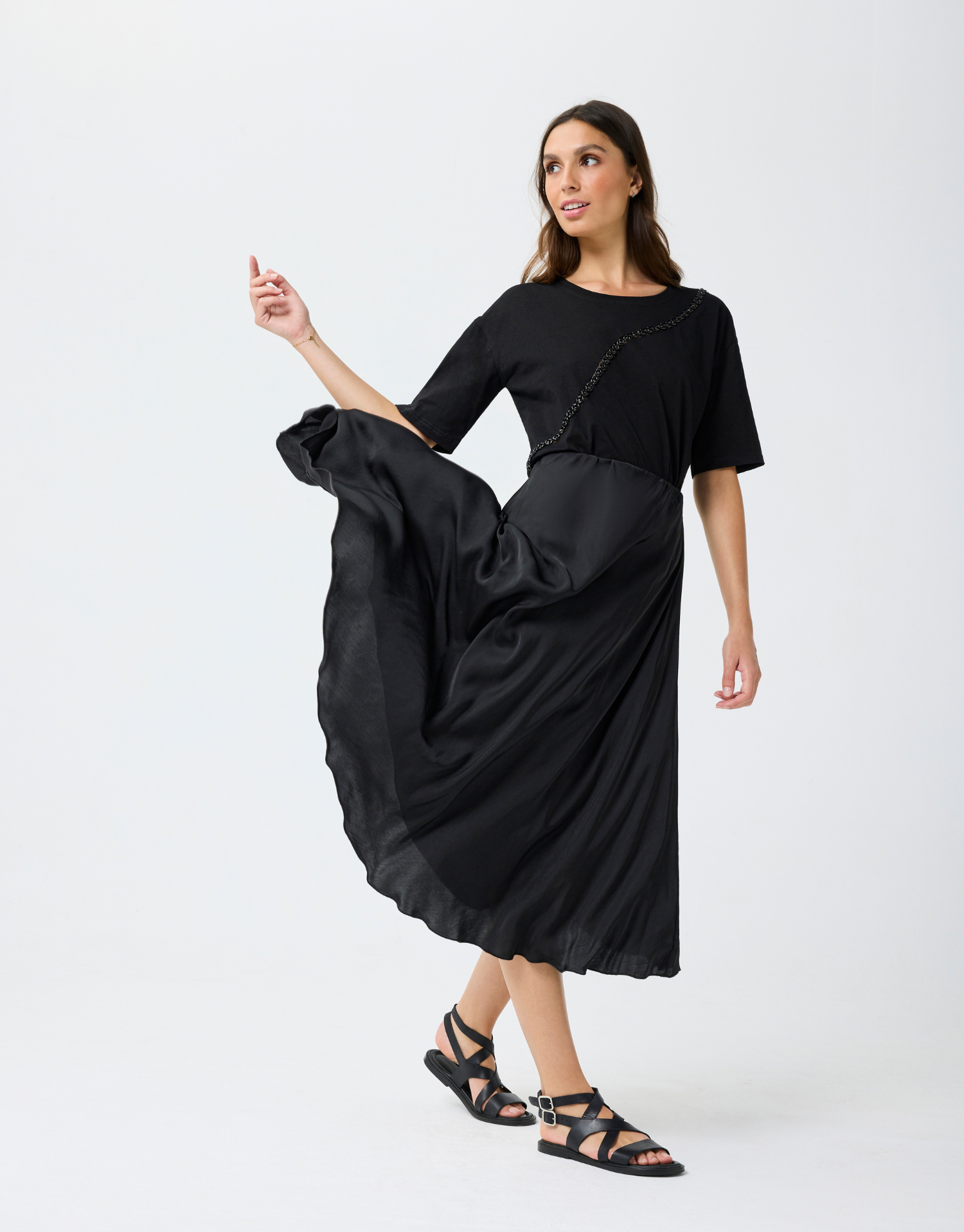 Jupe Malia longue satinée