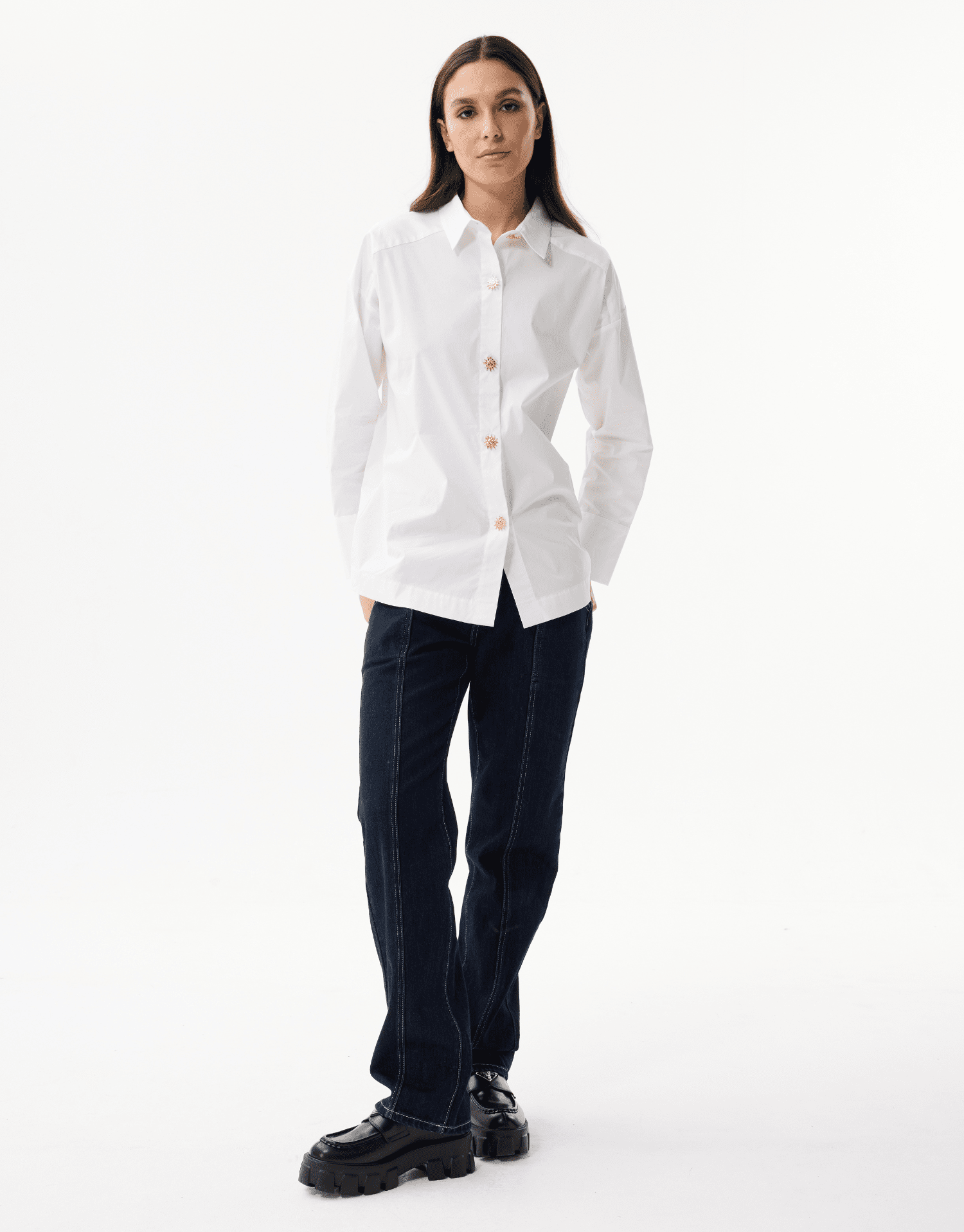 Chemise boutons bijoux