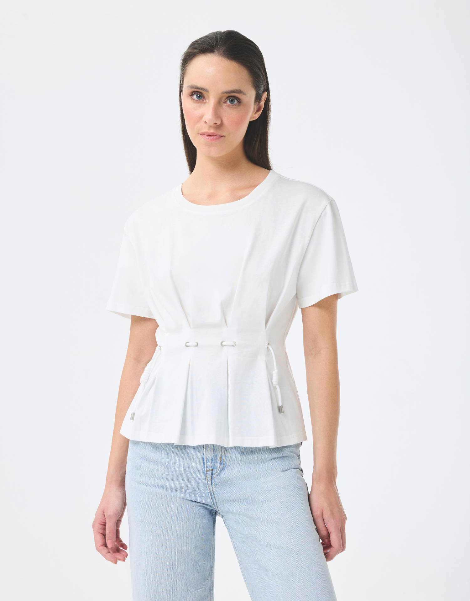 T-shirt lacé en coton