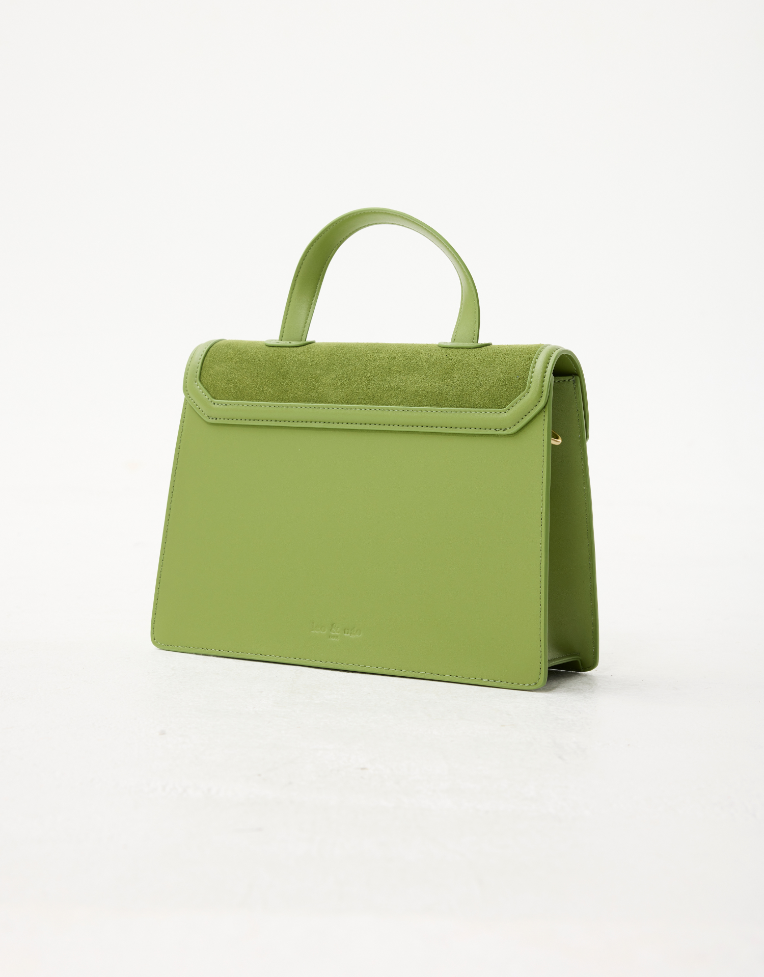 Sac Leo leer suède
