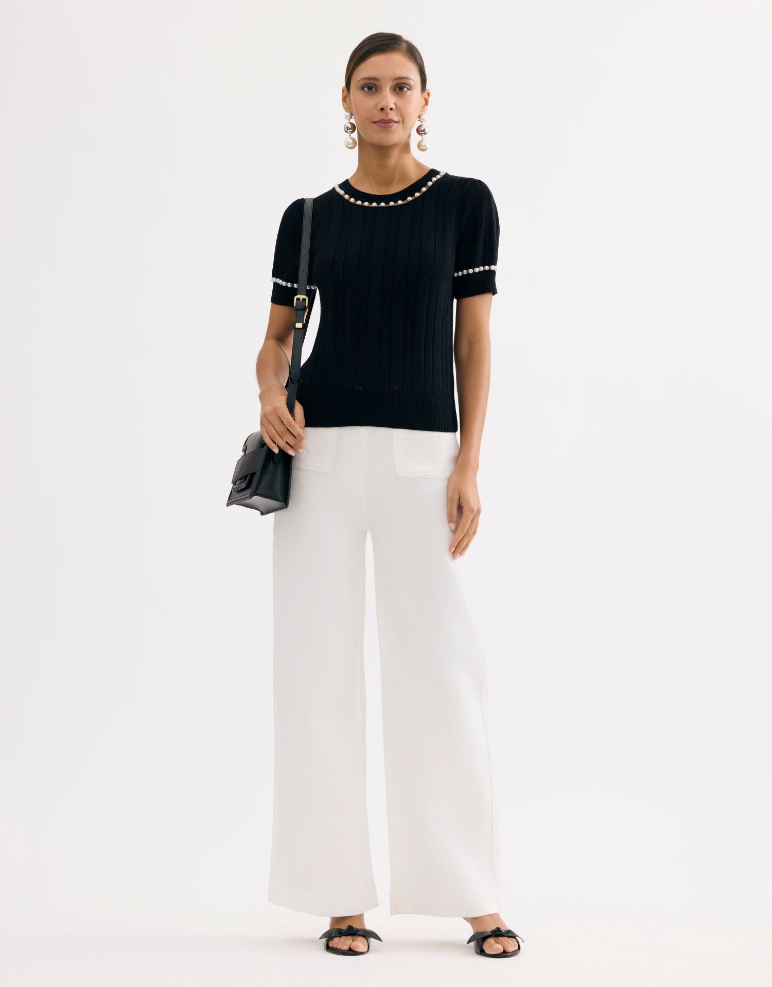 Pull maille perlé