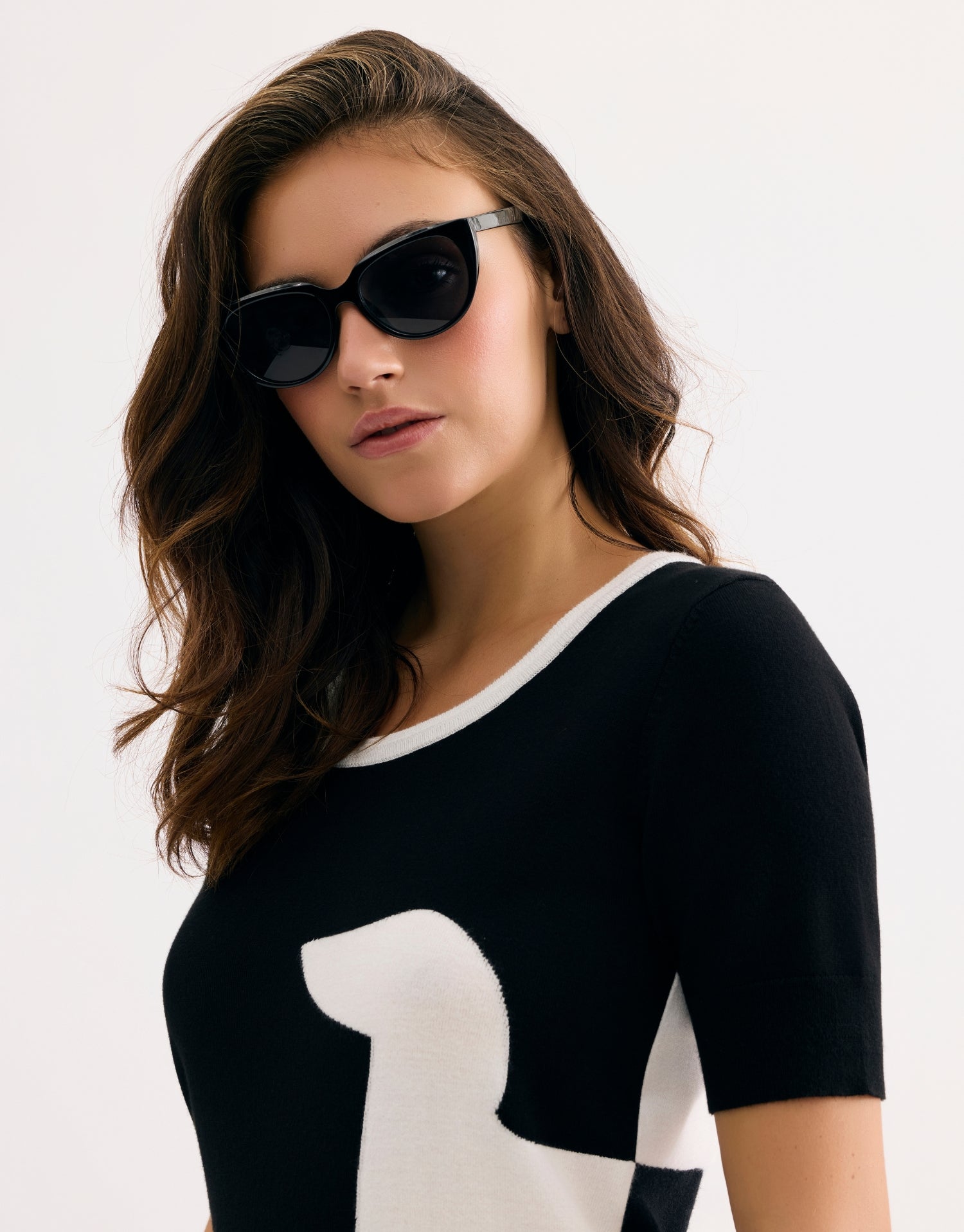 T-shirt motif chien noir