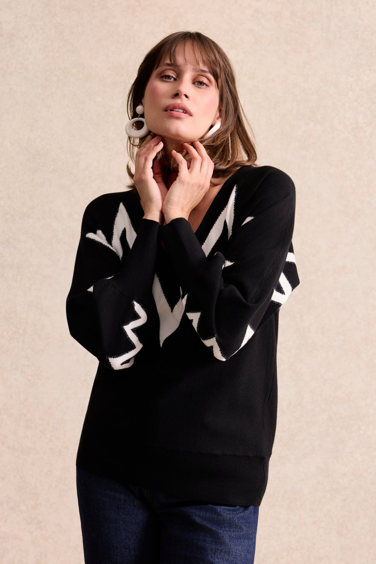 Pull graphique col V