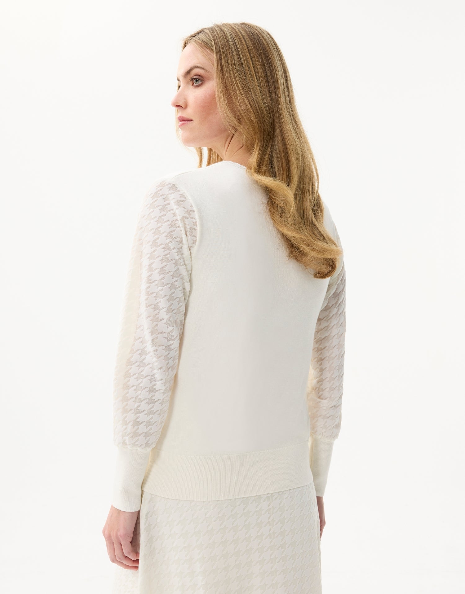 Black jacquard sweater