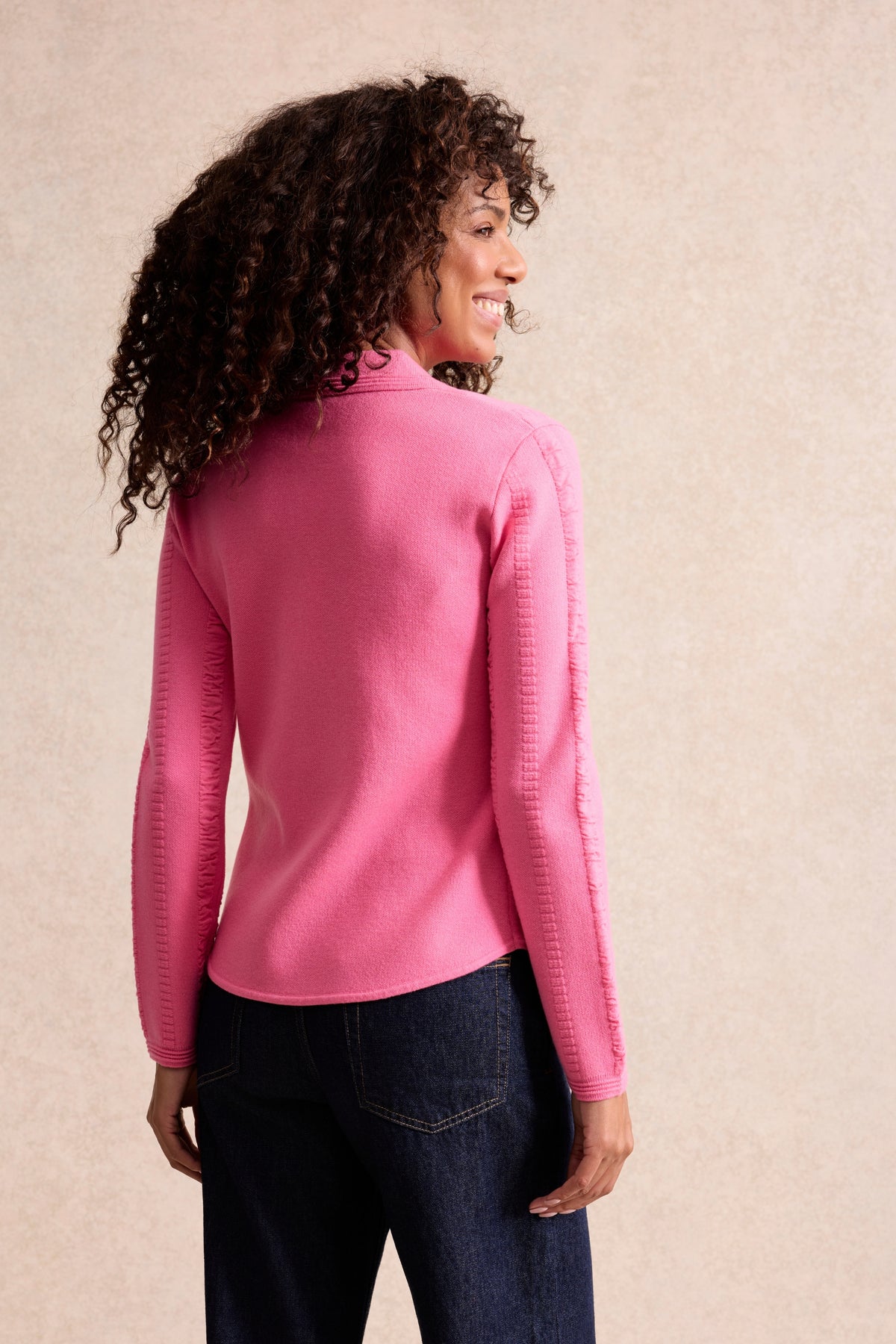 Pull polo coloré rose