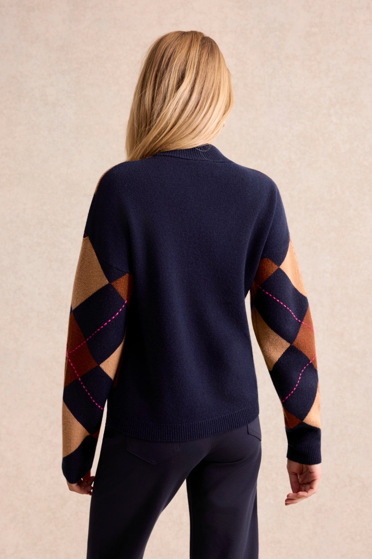 Pull en laine à motif losanges