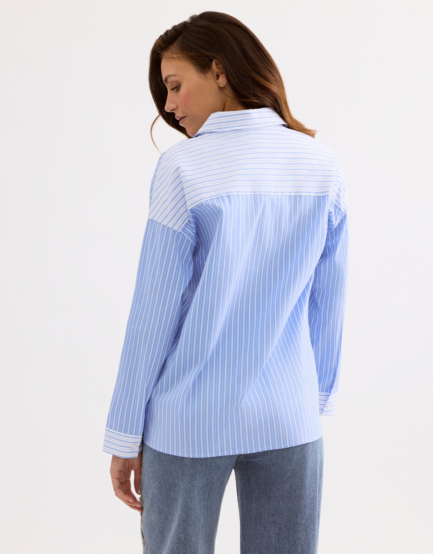 Chemise rayée bleue