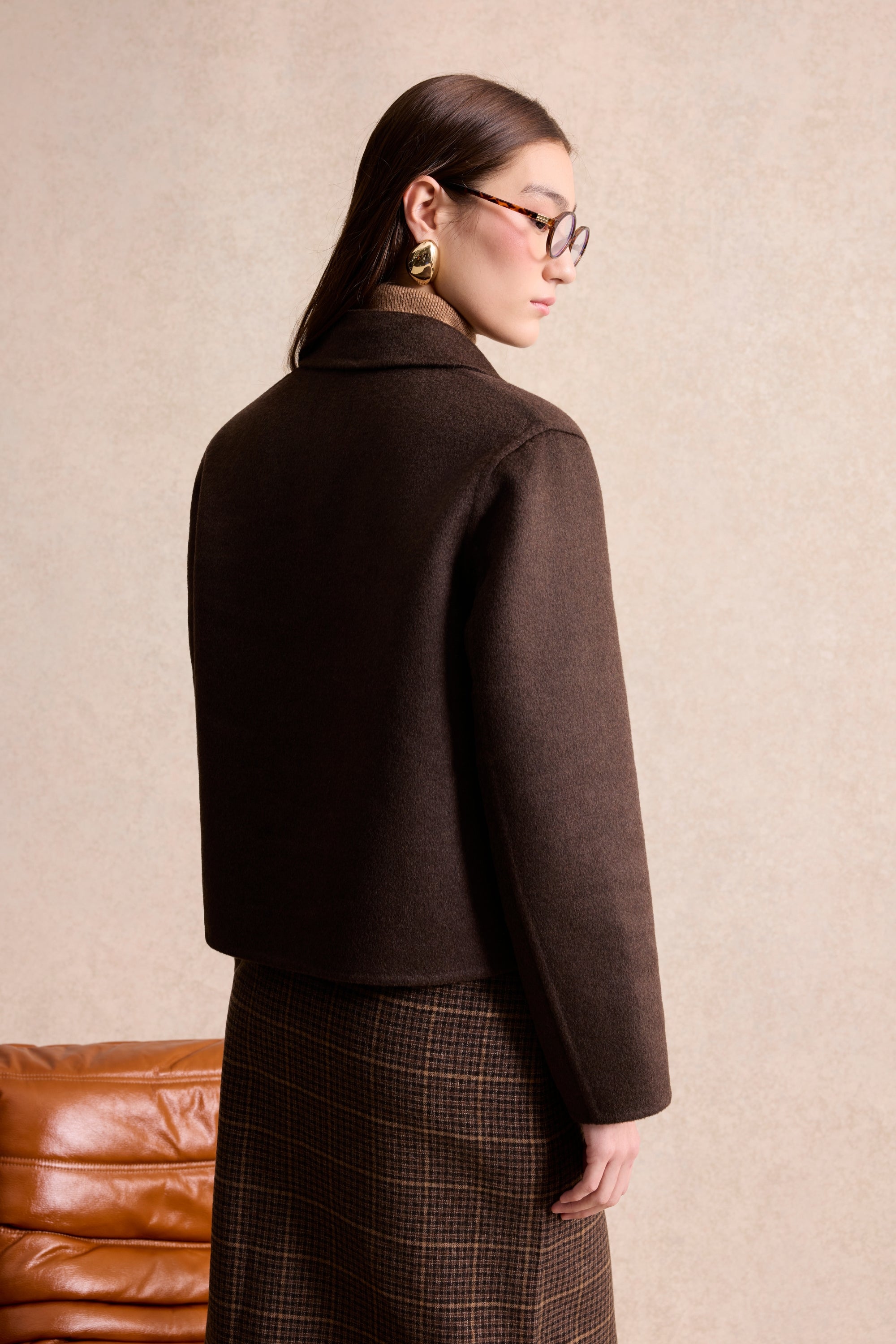 Veste marron en laine