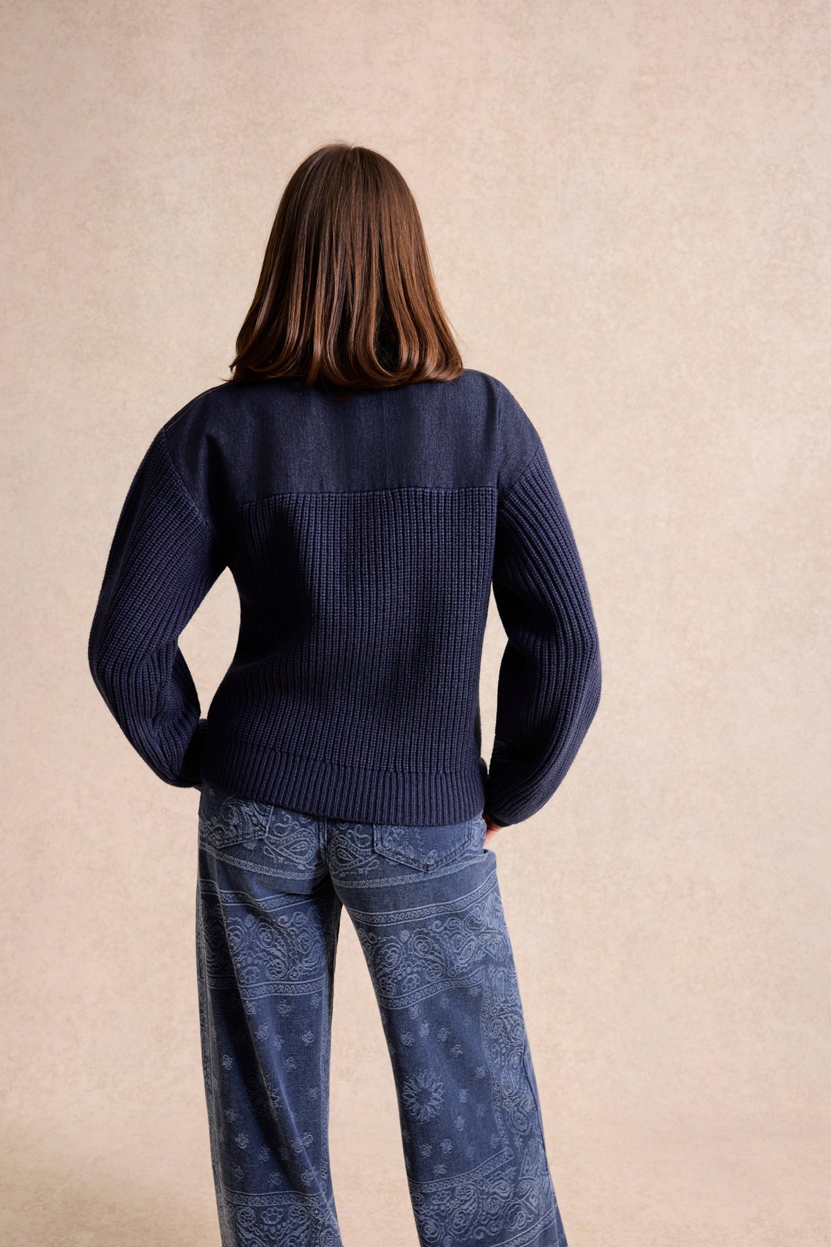 Veste en maille boutonnée