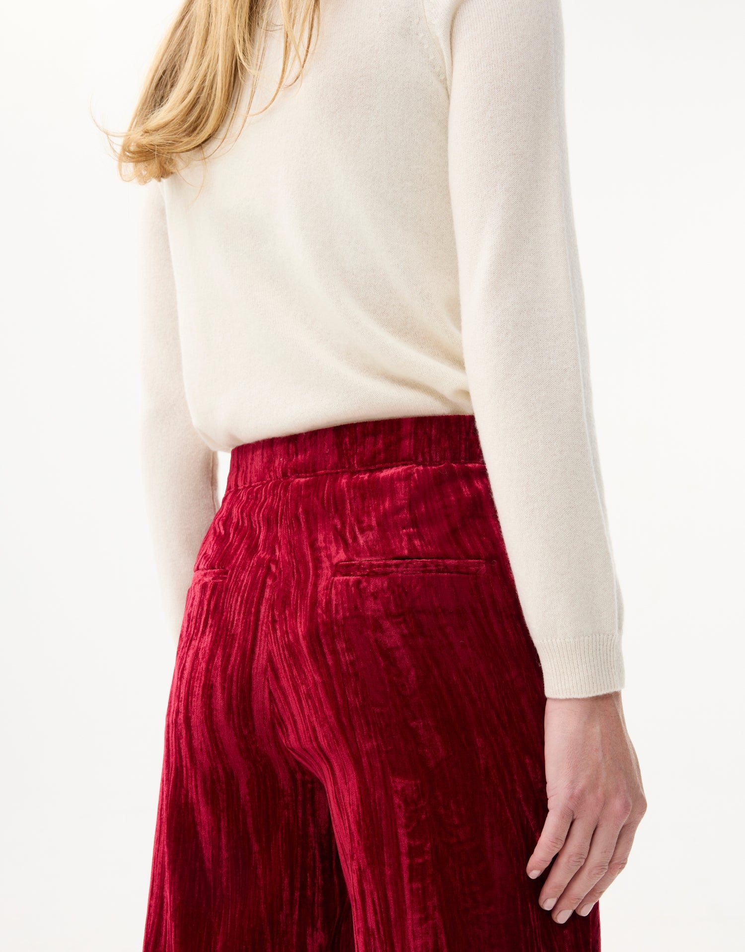 Pantalon large en velours