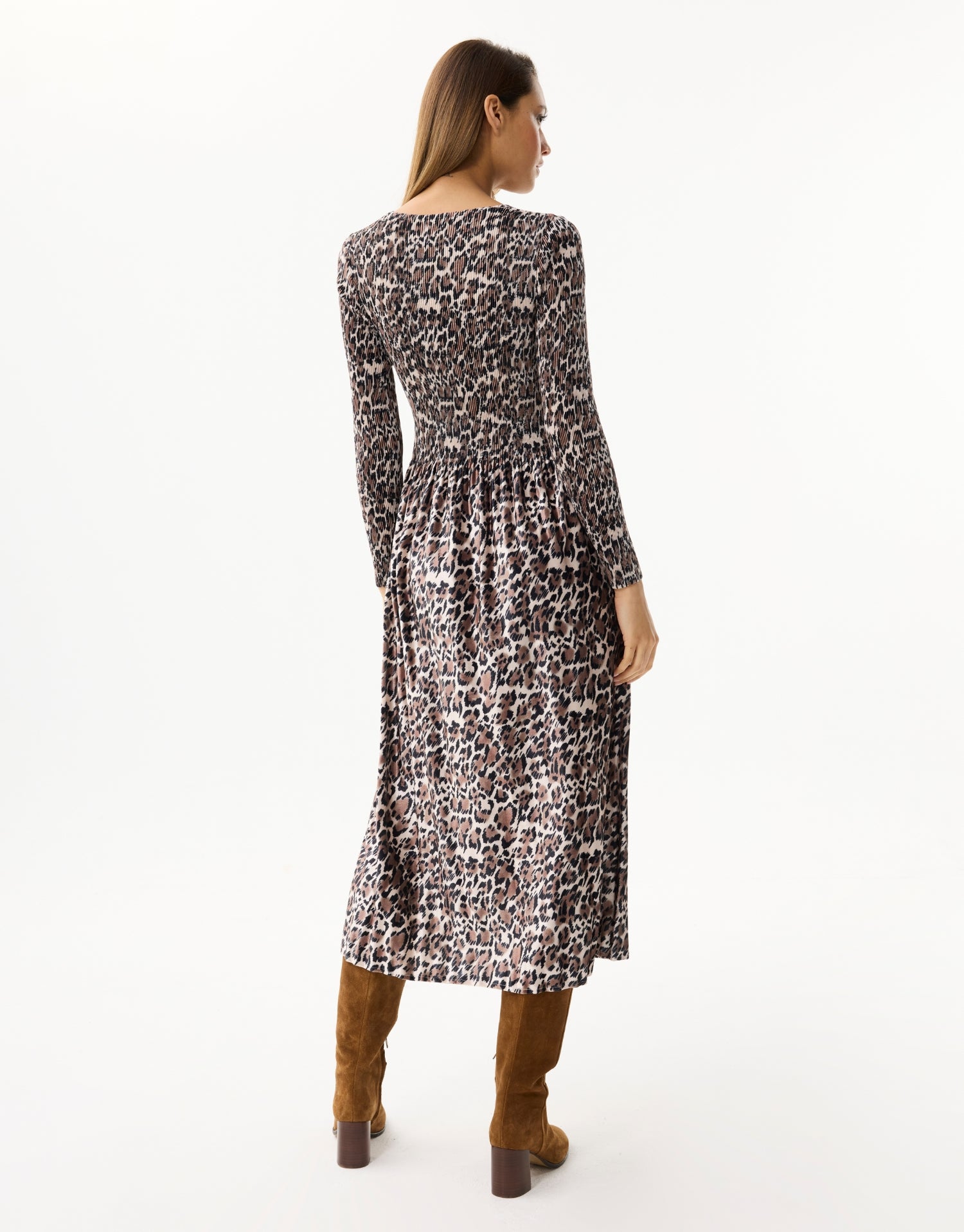 Lange Robe mit Leopardenmuster