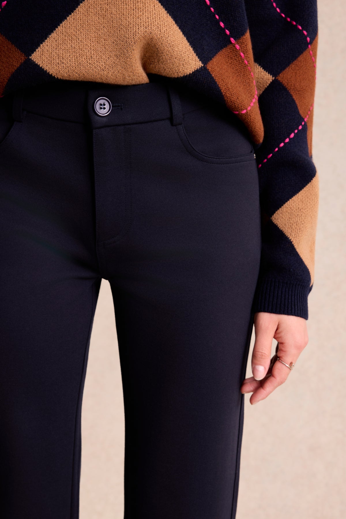 Pantalon droit bleu marine