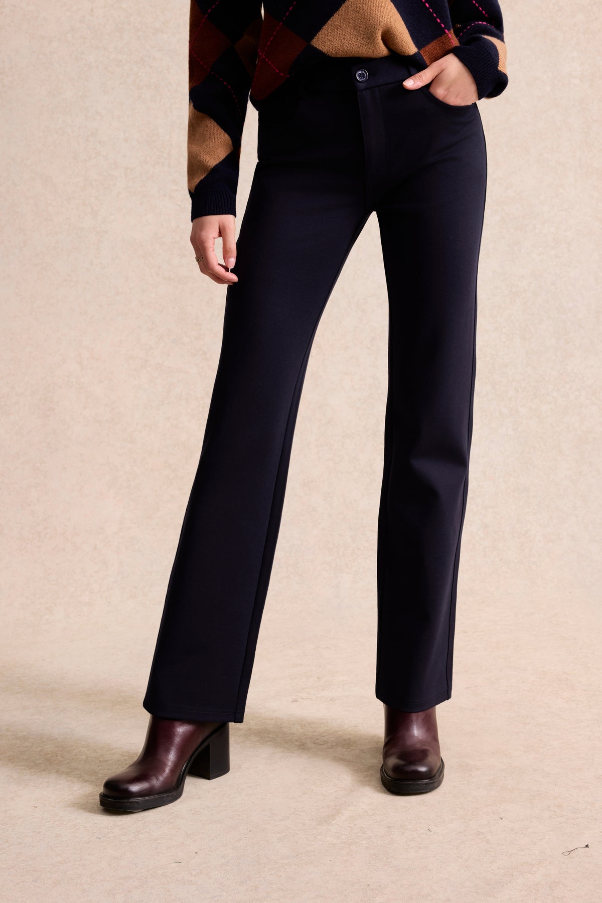 Pantalon droit bleu marine