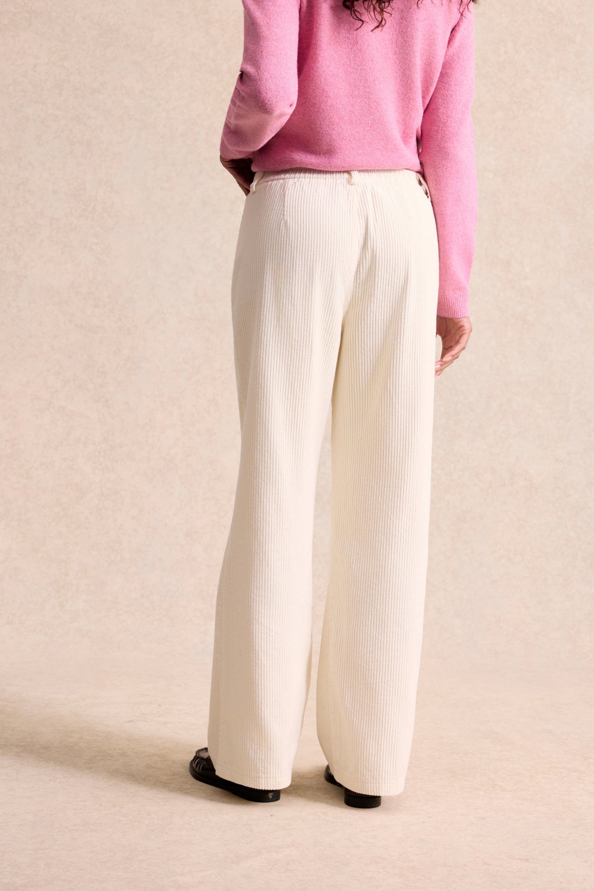 Pantalon en velours 100% coton écru