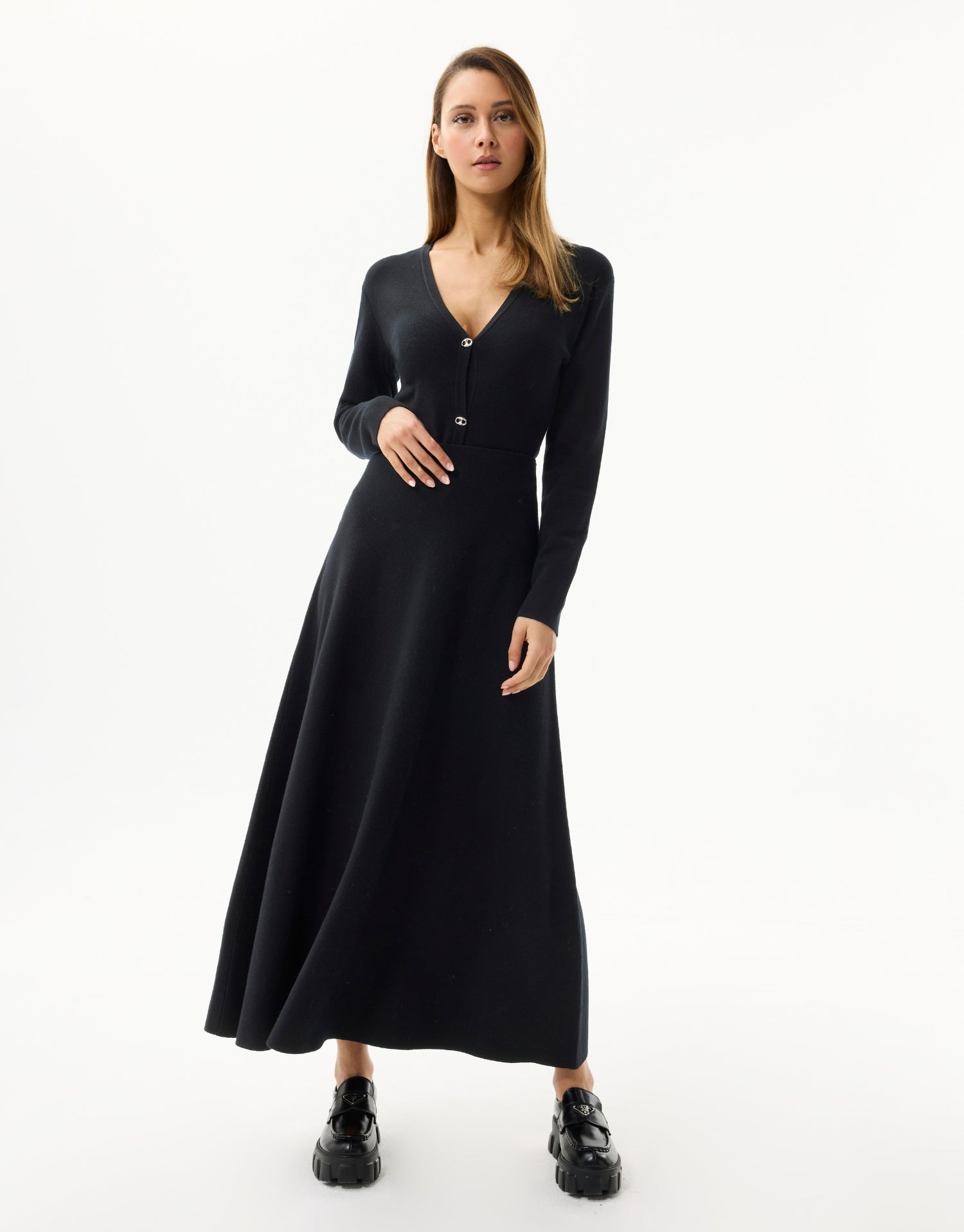 Jupe longue fluide noire