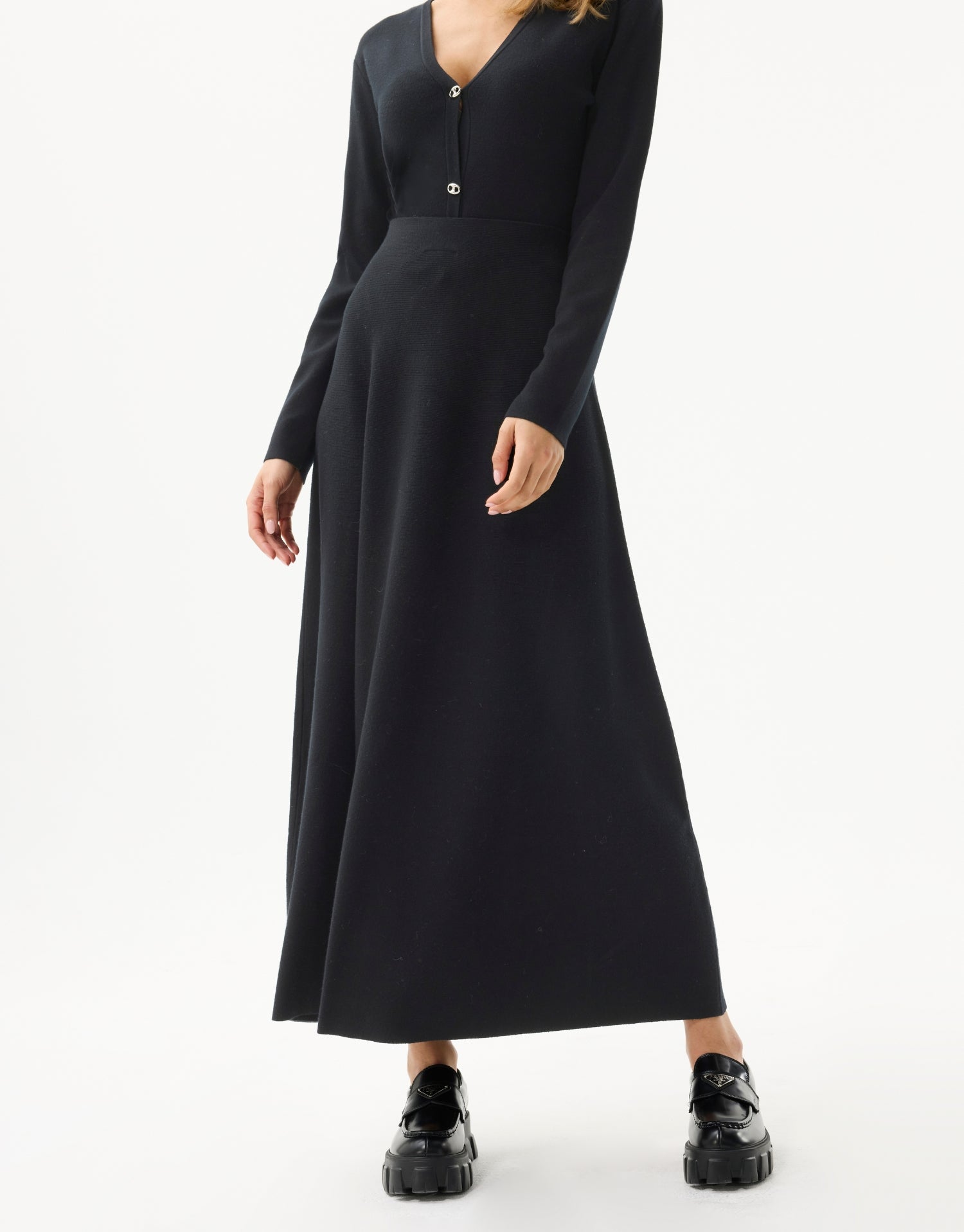 Jupe longue fluide noire