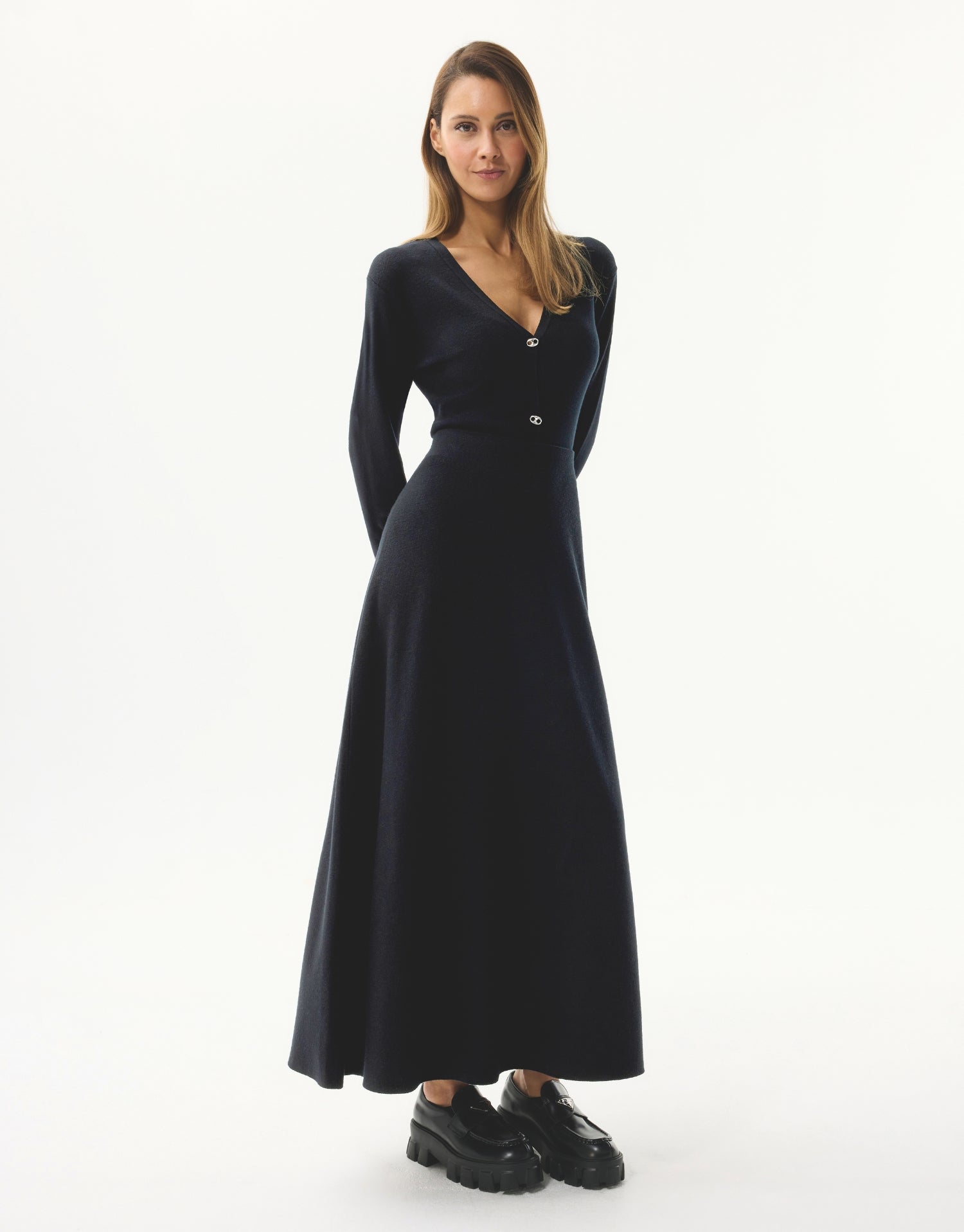 Jupe longue fluide noire