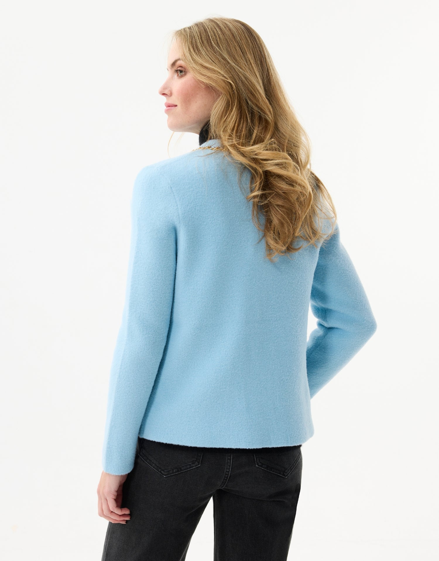 Cardigan à détails dorés