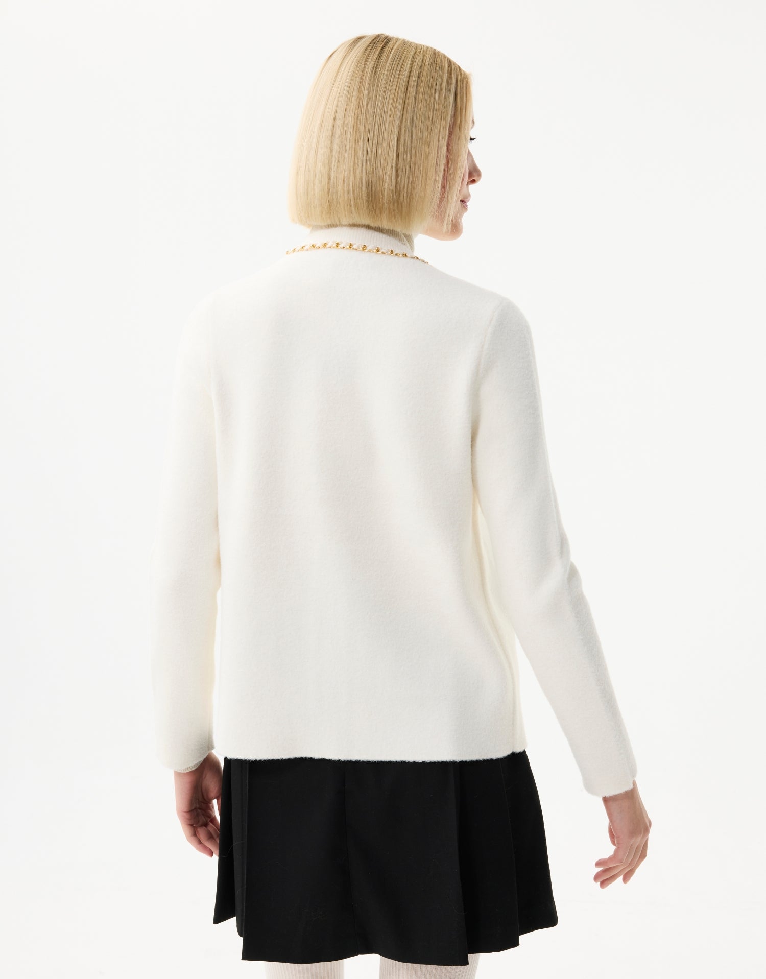 Cardigan à détails dorés