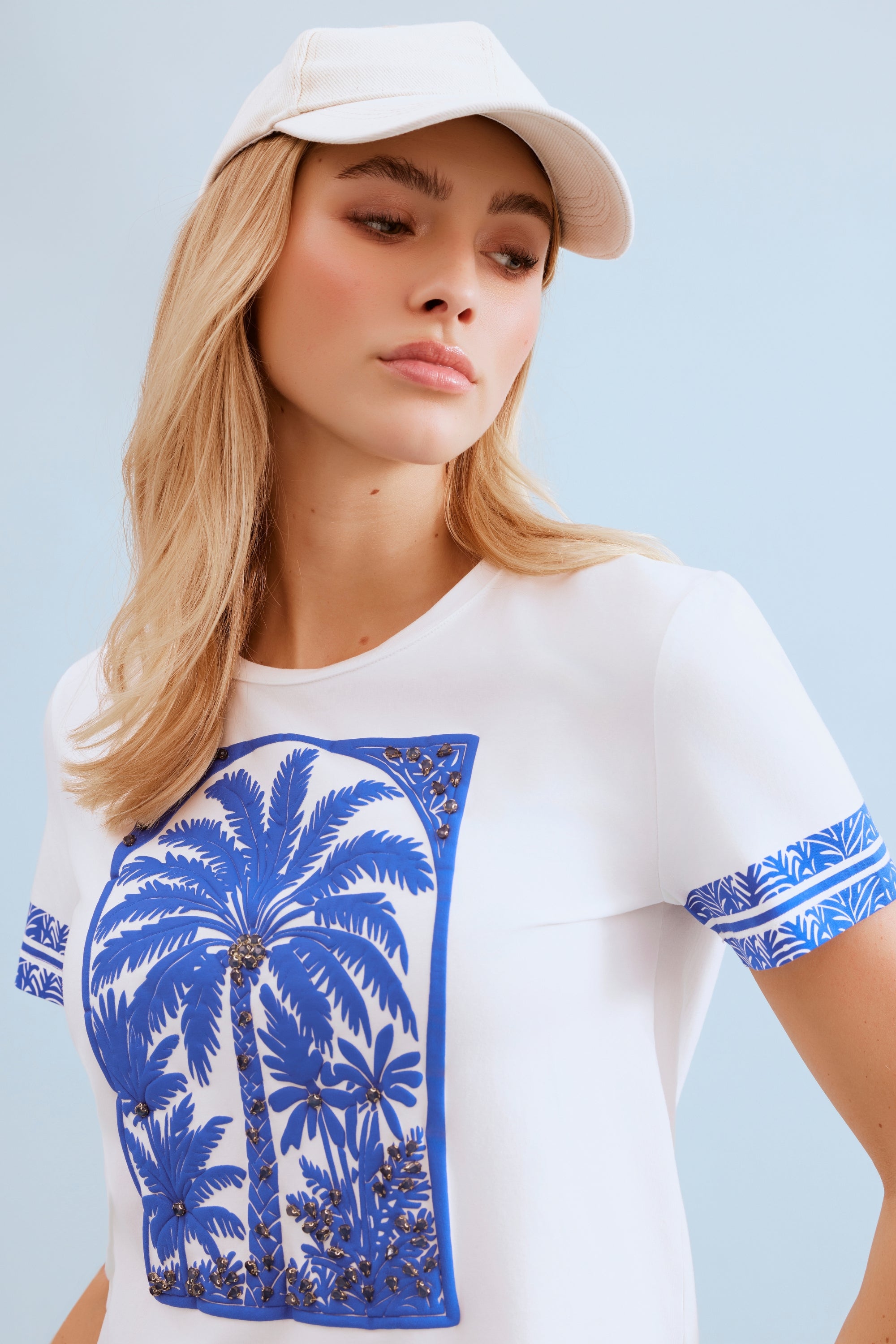 T-shirt imprimé graphique bleu
