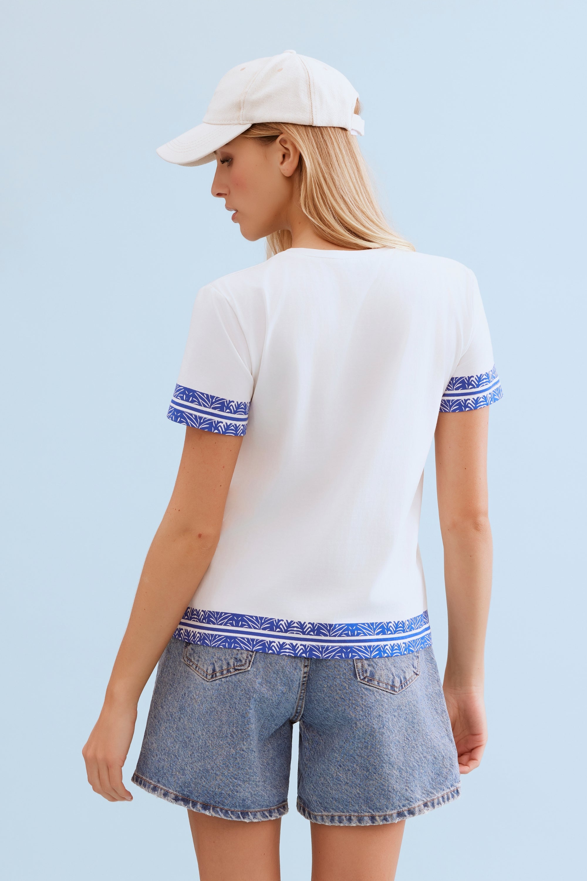 T-shirt imprimé graphique bleu
