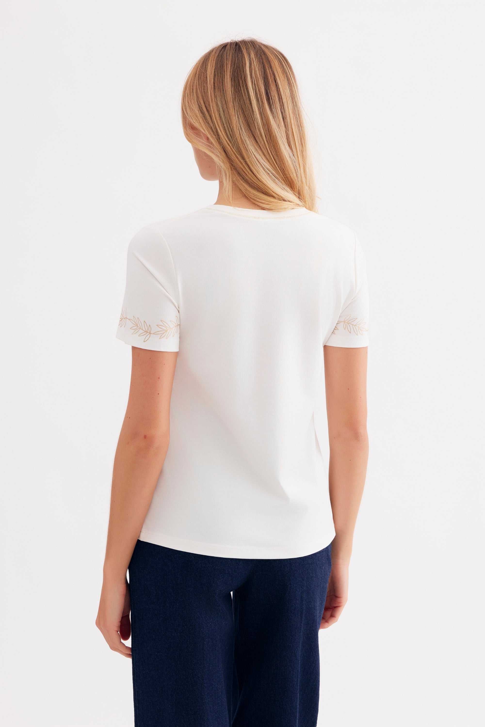 T-shirt imprimé Summer Cherry écru