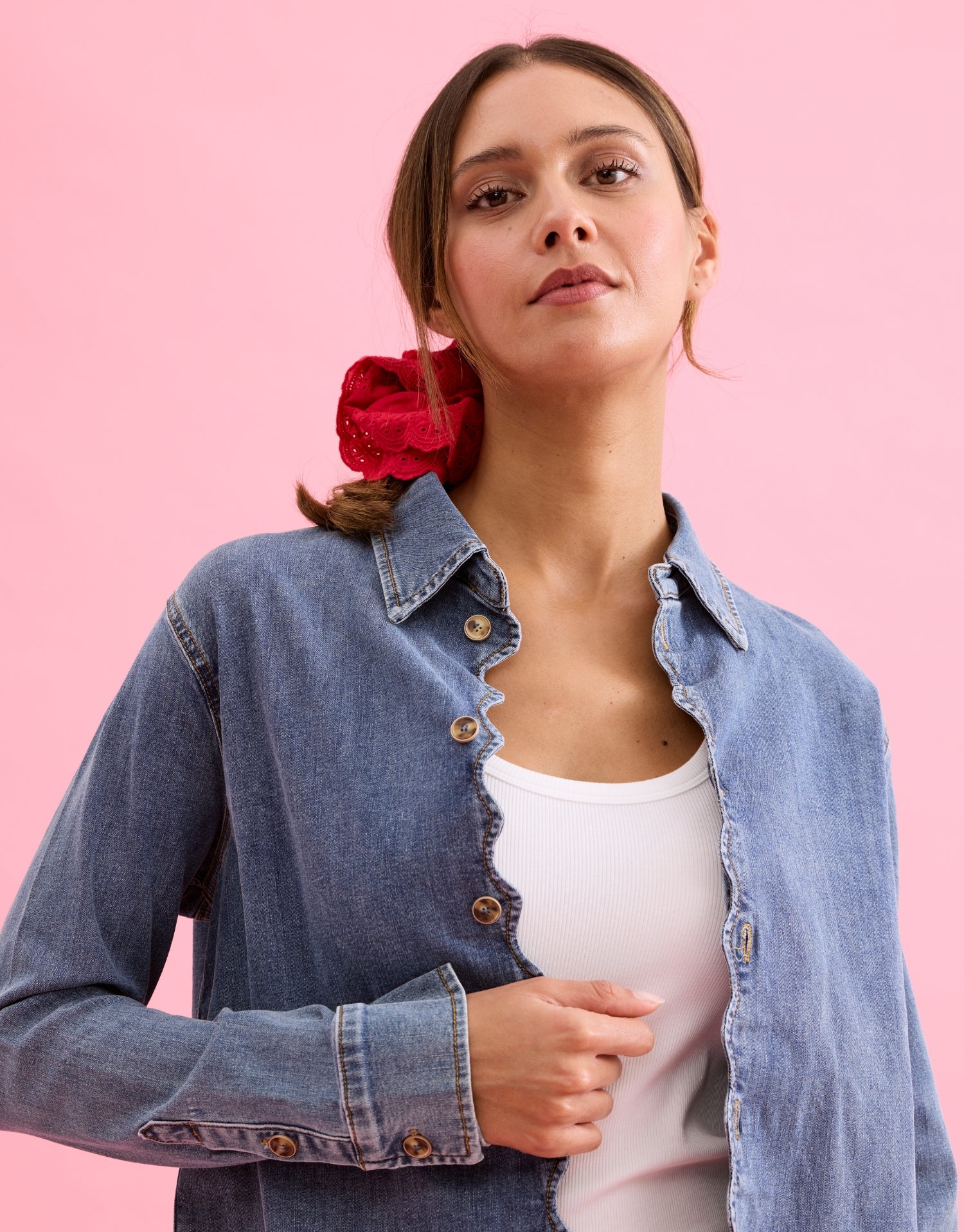 Chemise en jean bleu