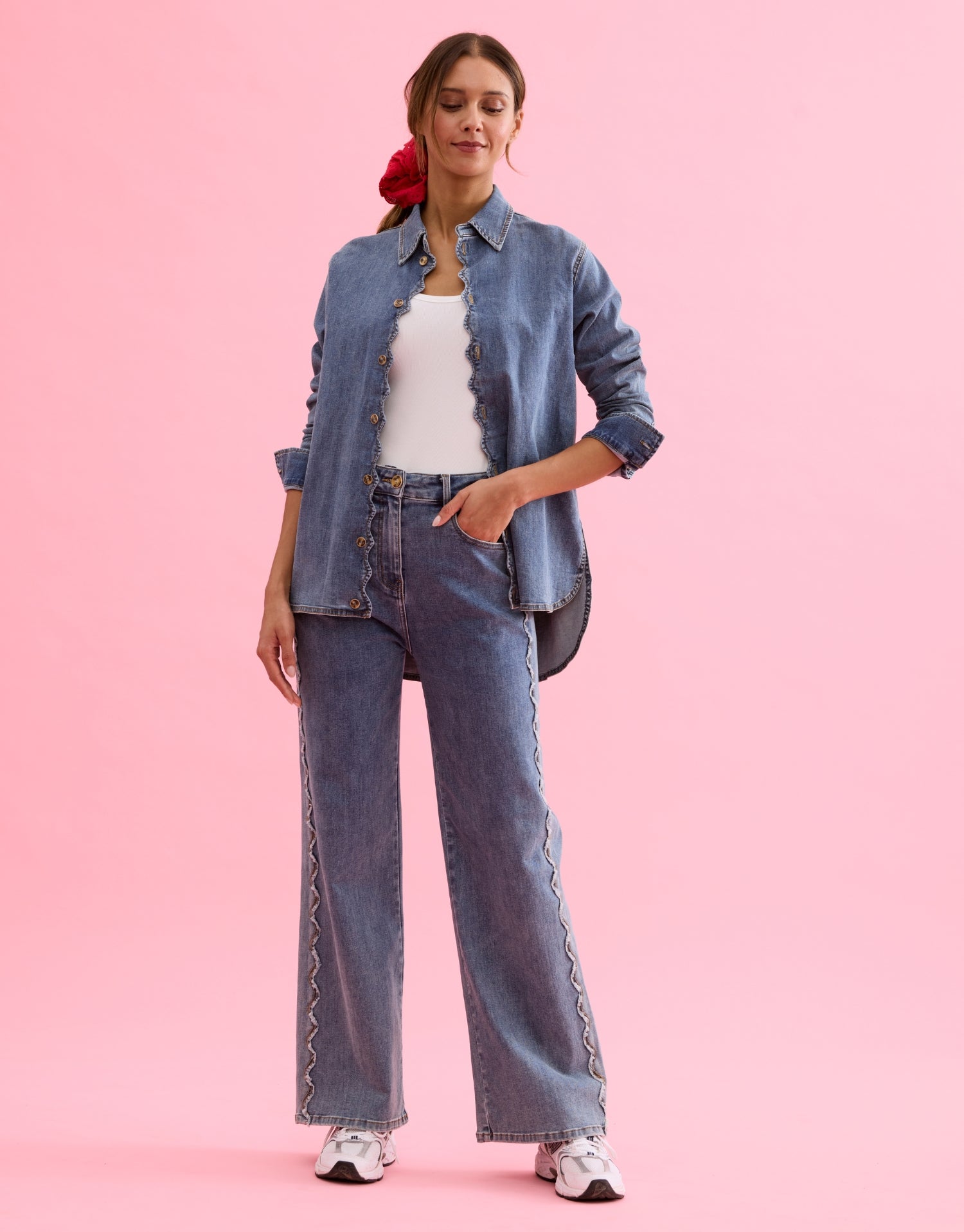 Chemise en jean bleu