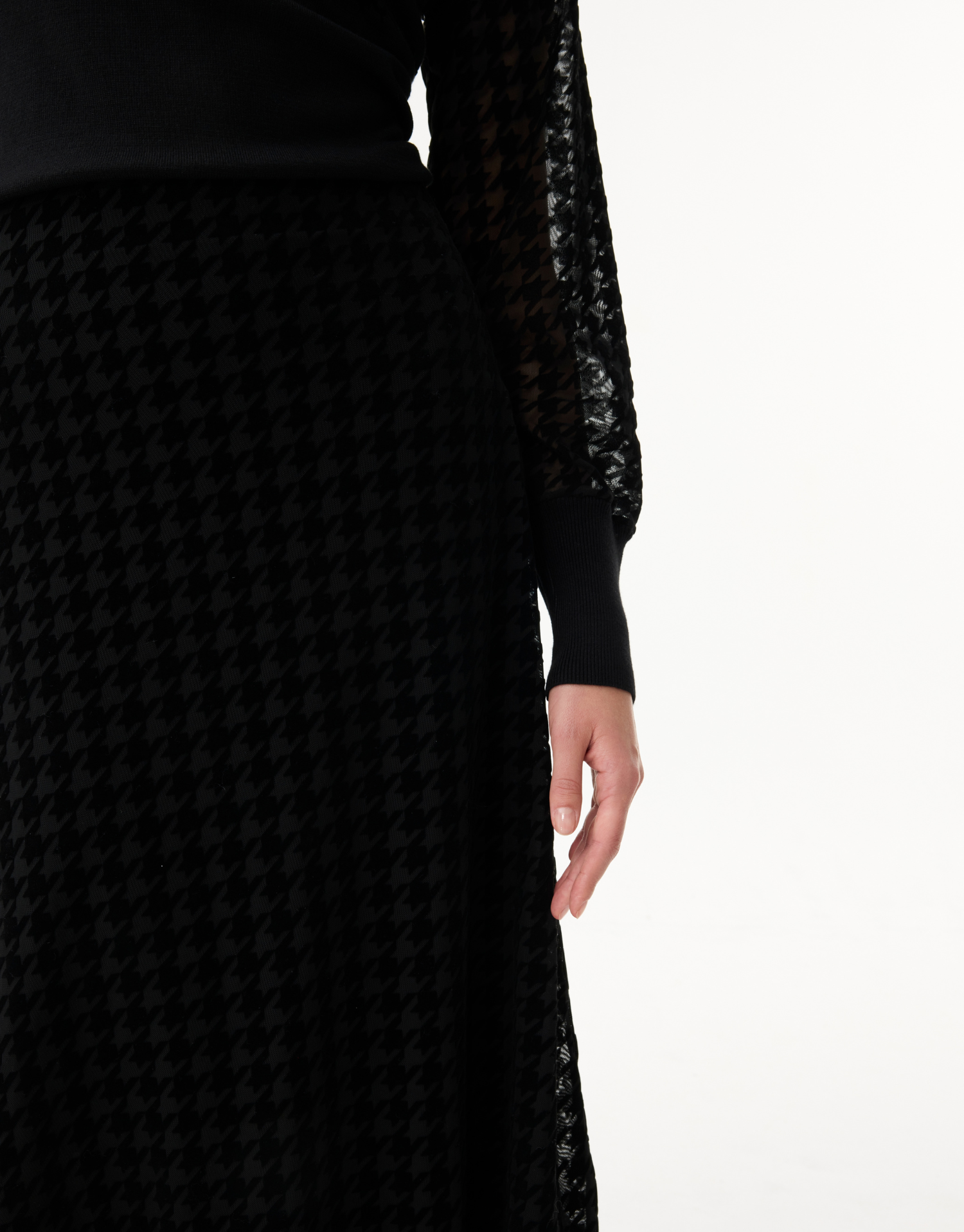 Jupe en jacquard écru