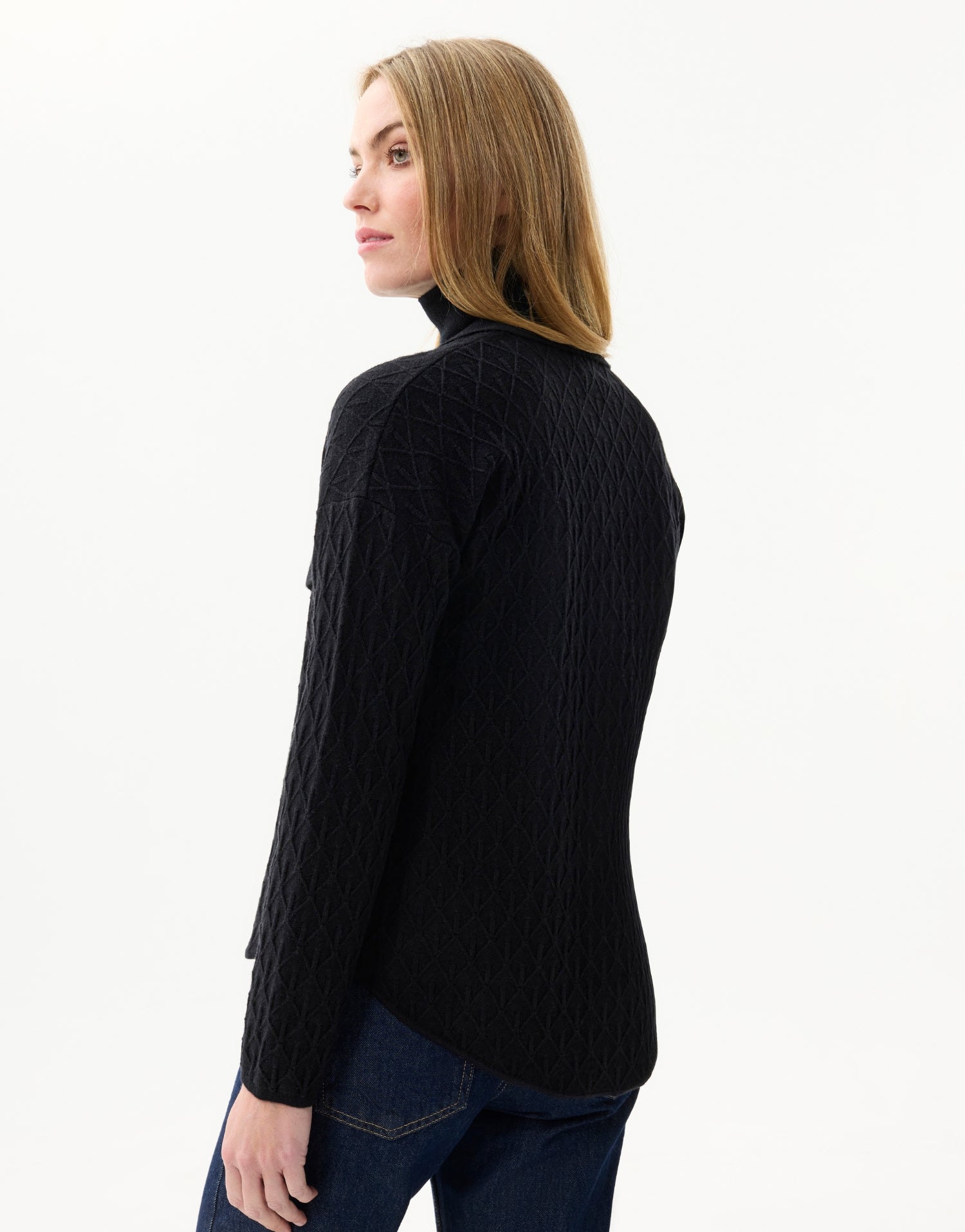 Cardigan texturé à boutons dorés noir