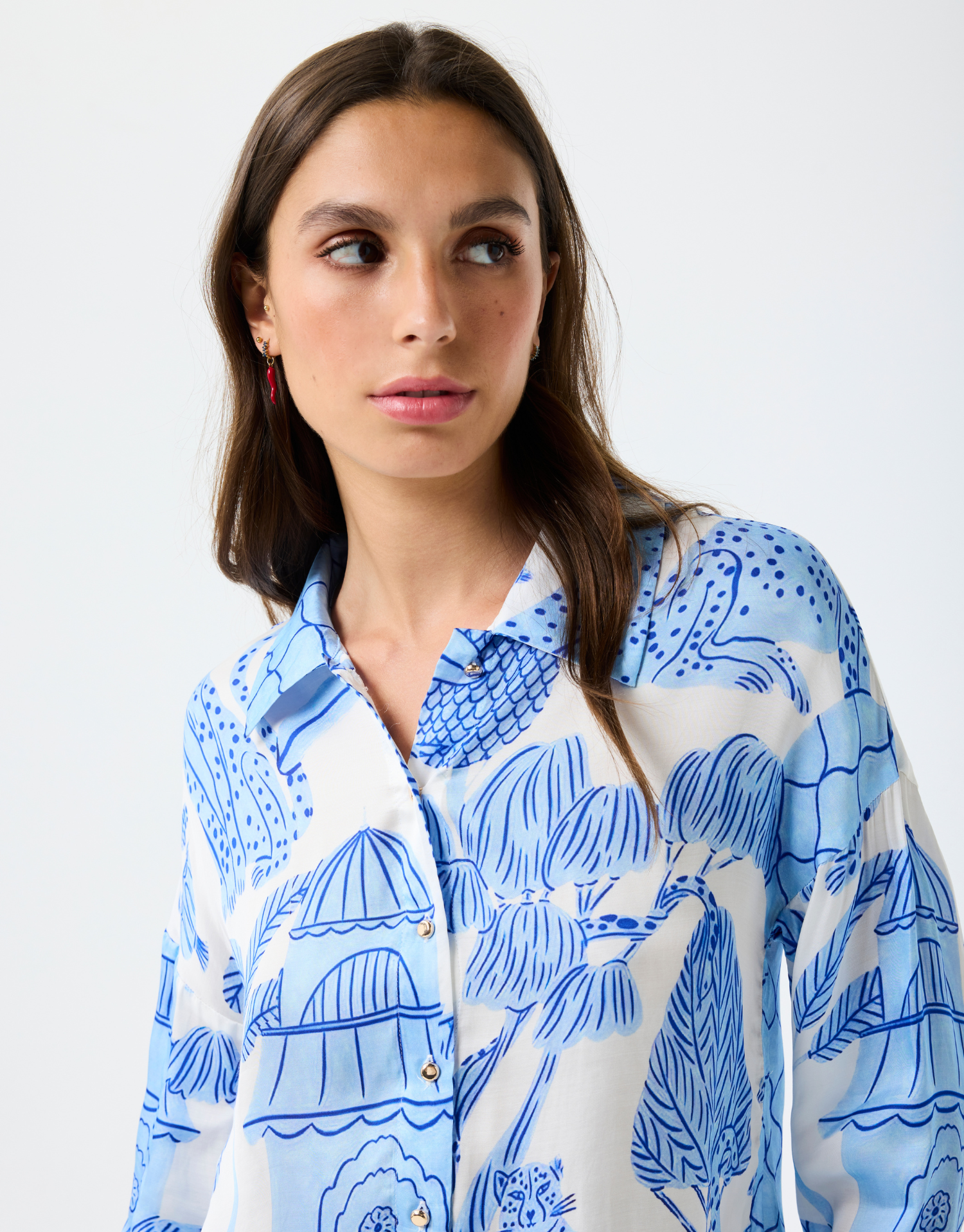 Chemise Cheetah imprimé exotique