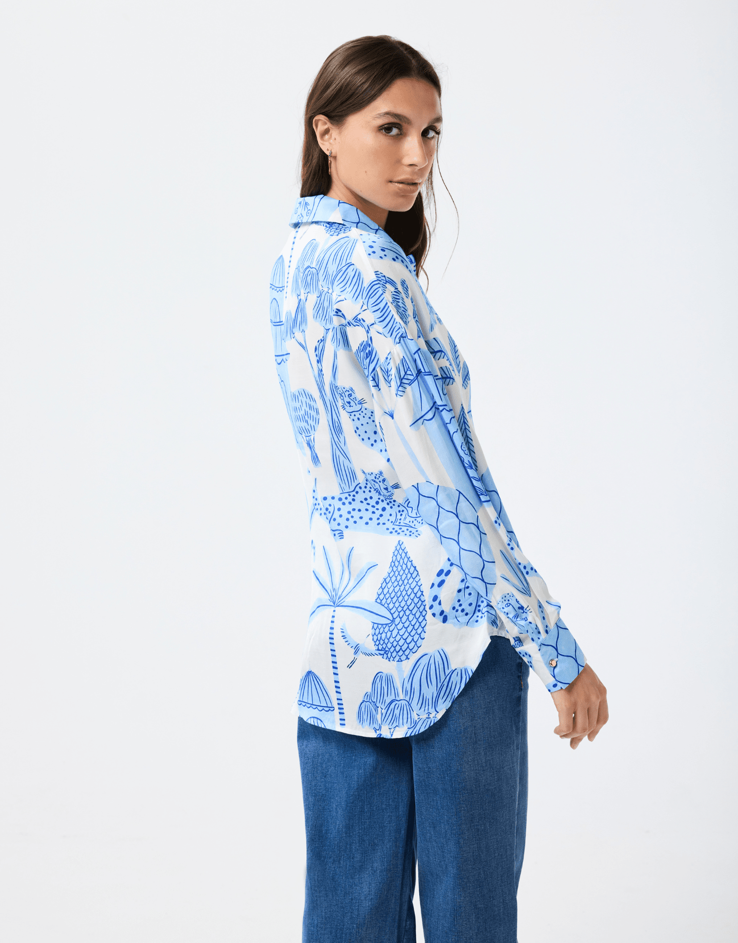 Chemise Cheetah imprimé exotique