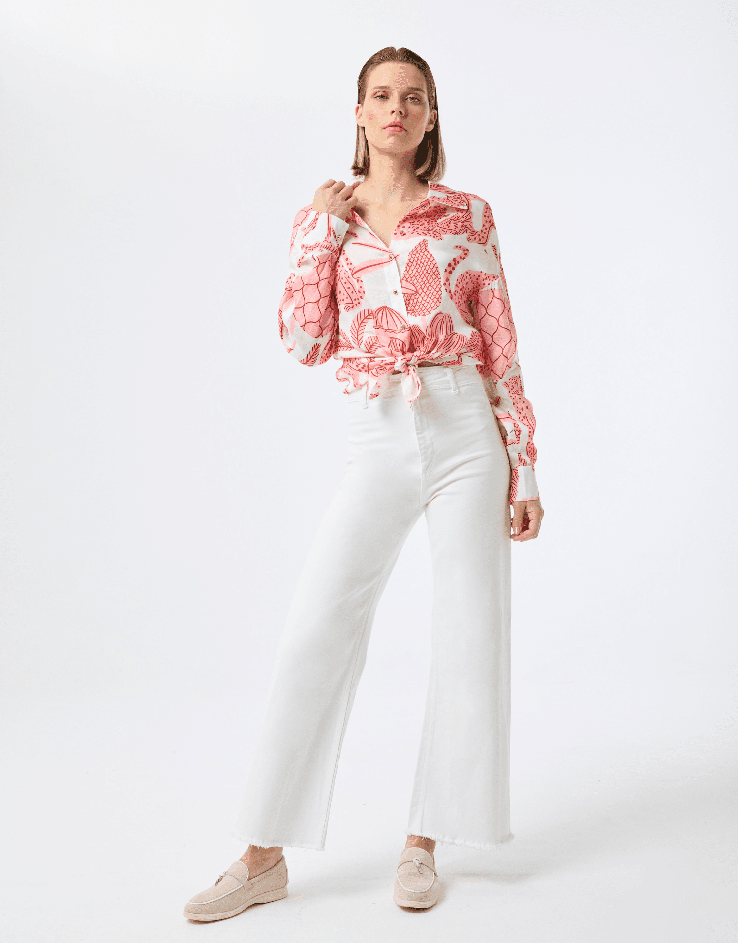 Chemise Cheetah imprimé exotique