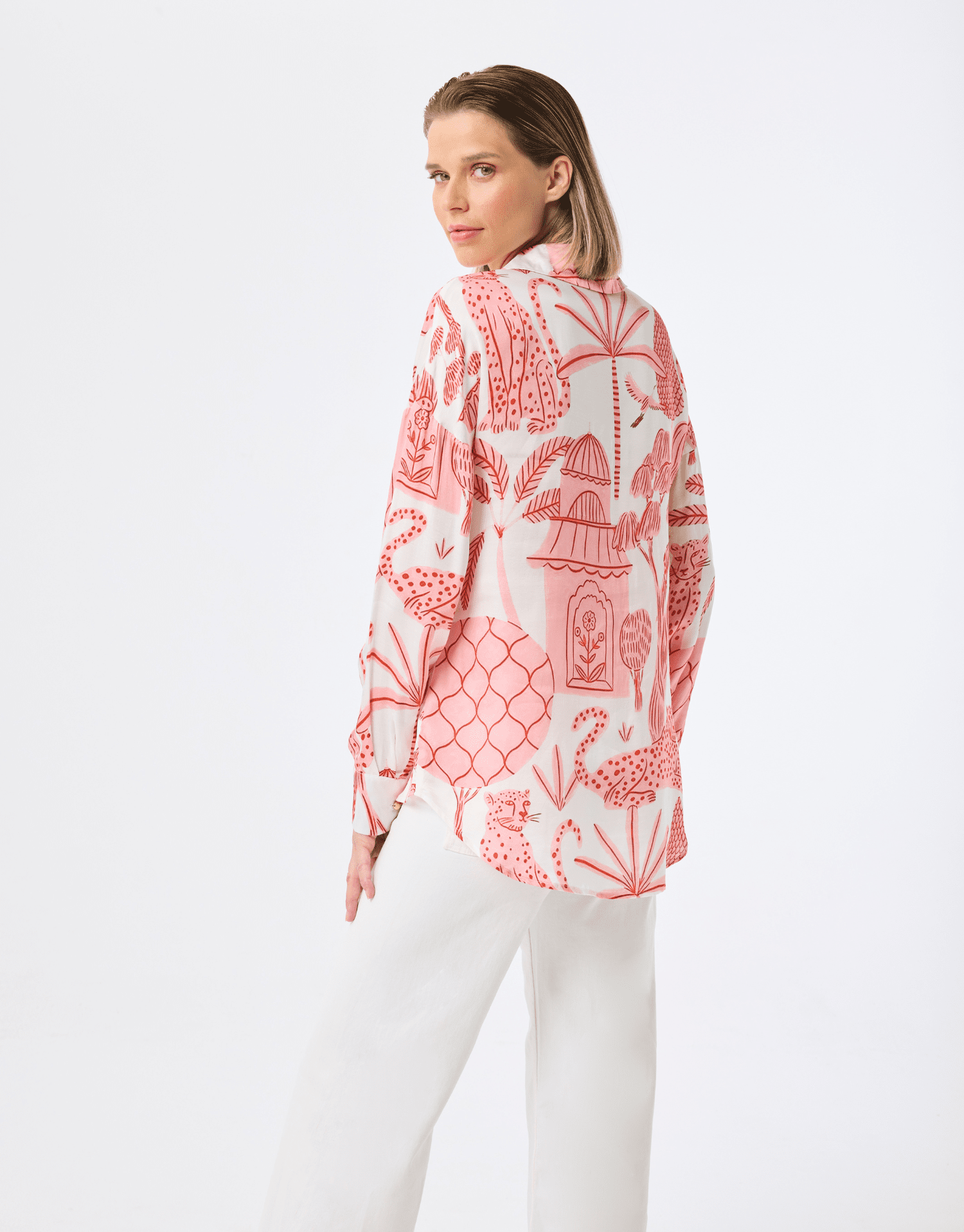 Chemise Cheetah imprimé exotique