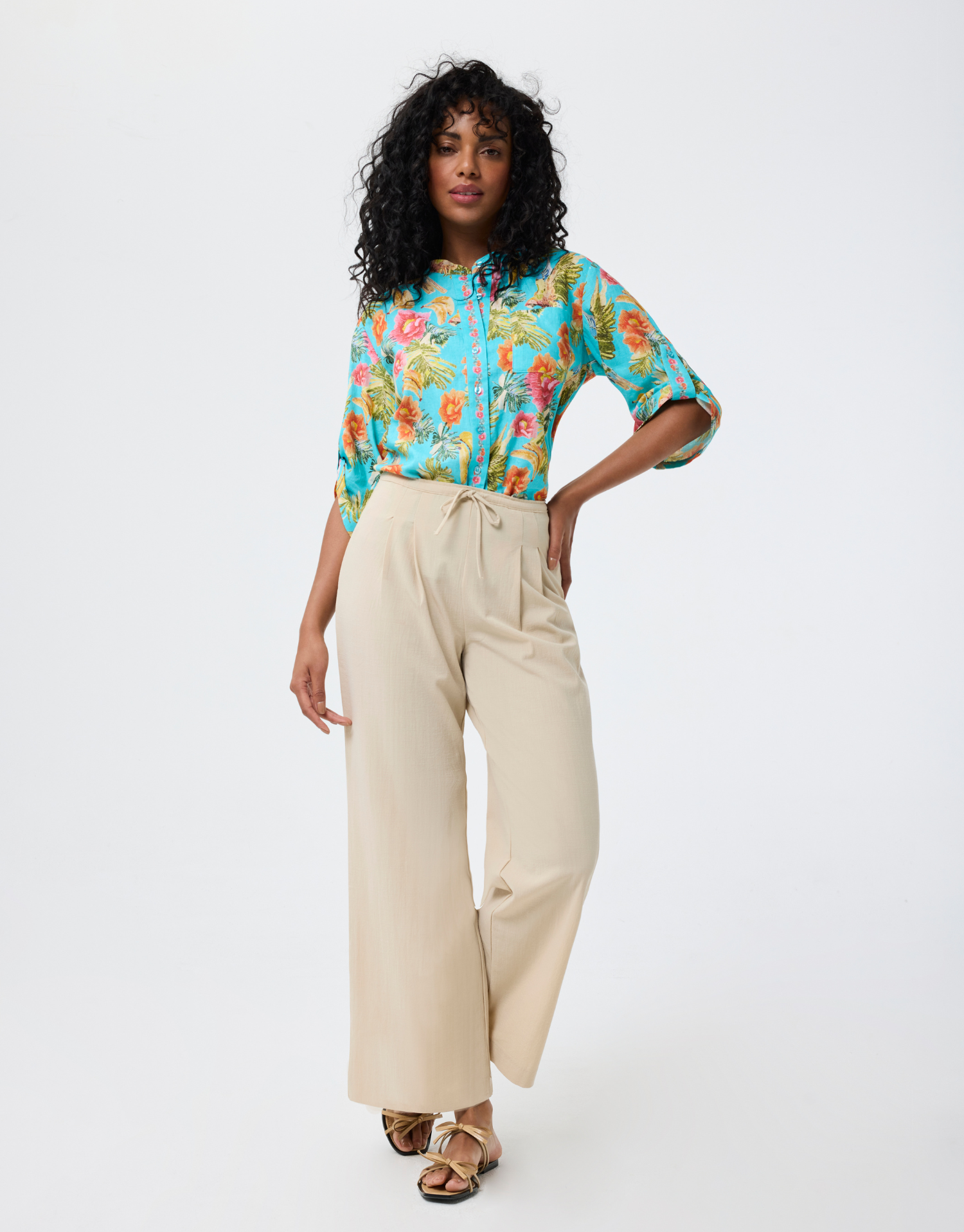 Chemise Cycy colorée en lin