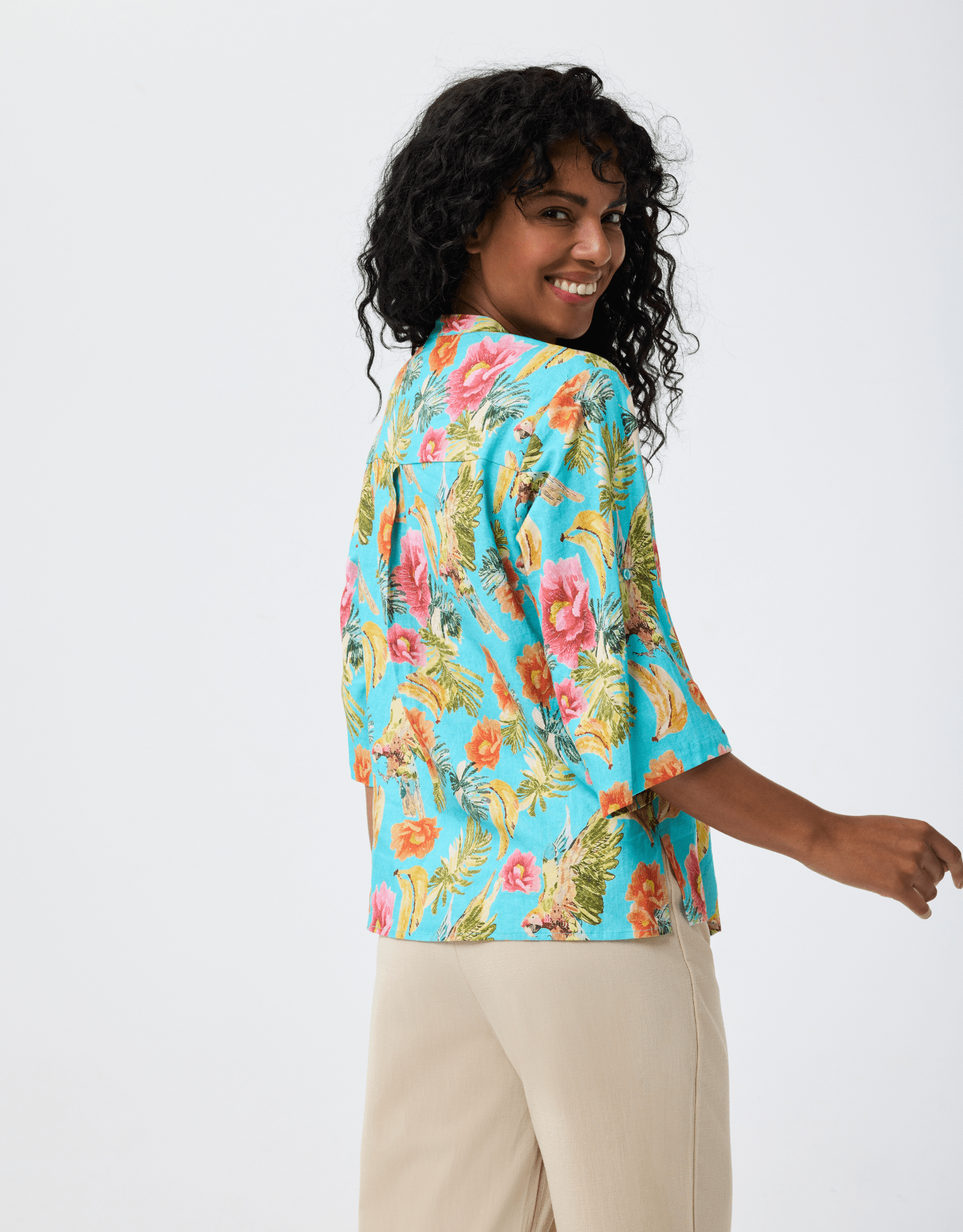 Chemise colorée en lin