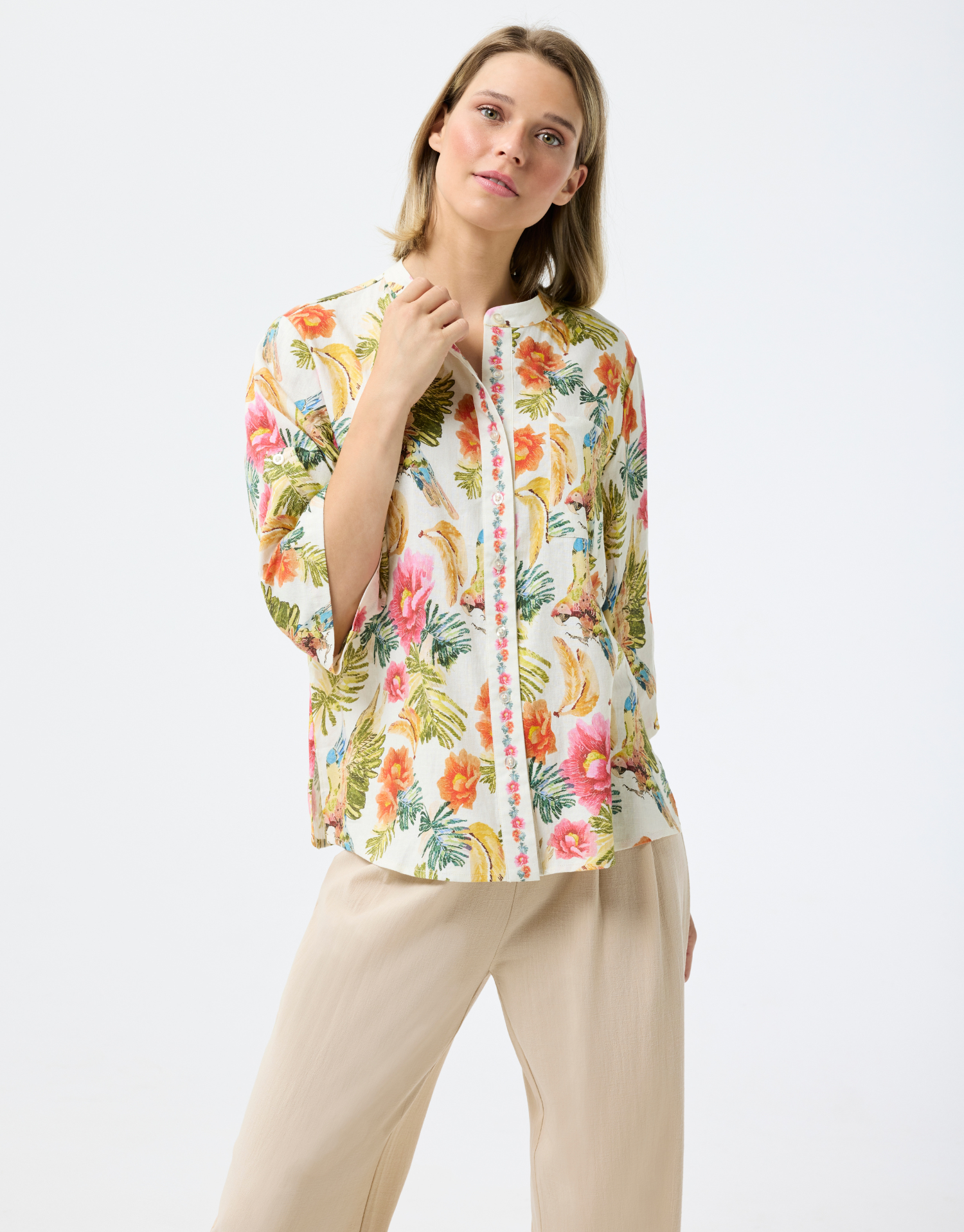 Chemise Cycy colorée en lin